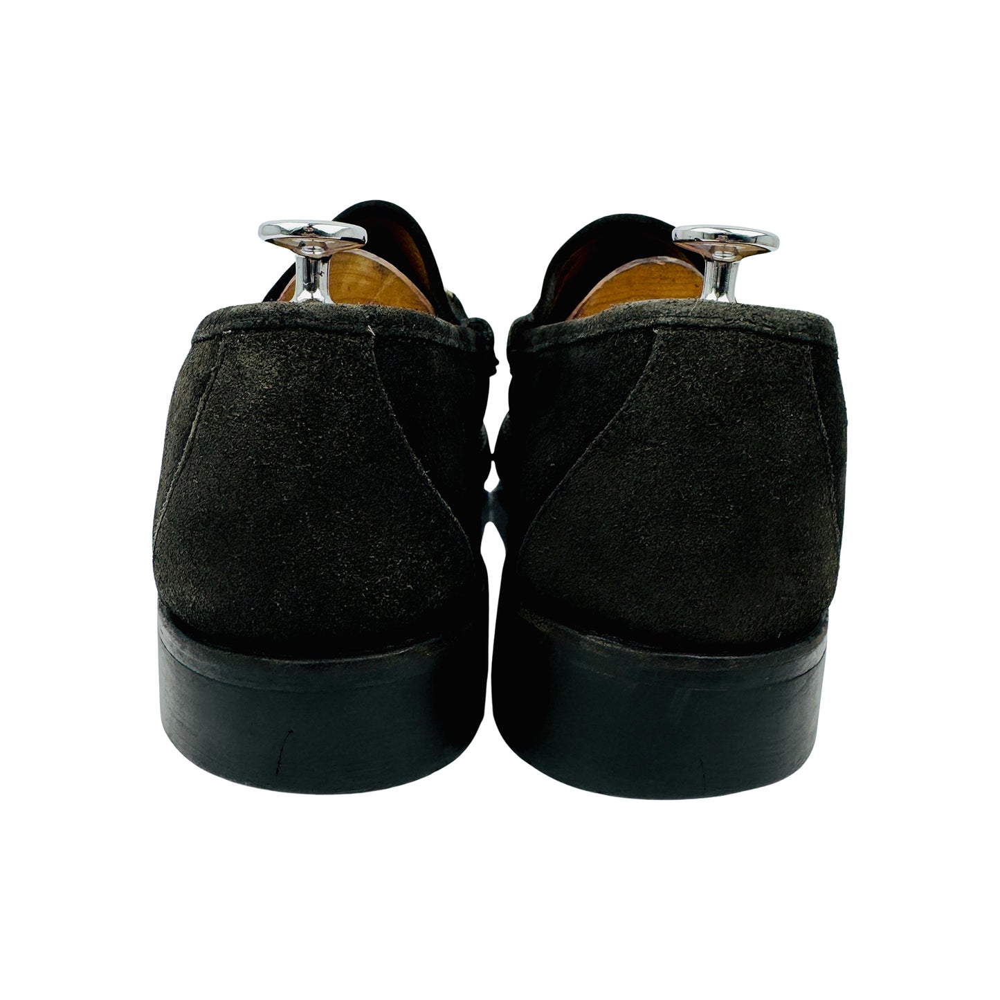 Gucci Horsebit Black Suede Lug Sole Loafers (Size 44/44.5)