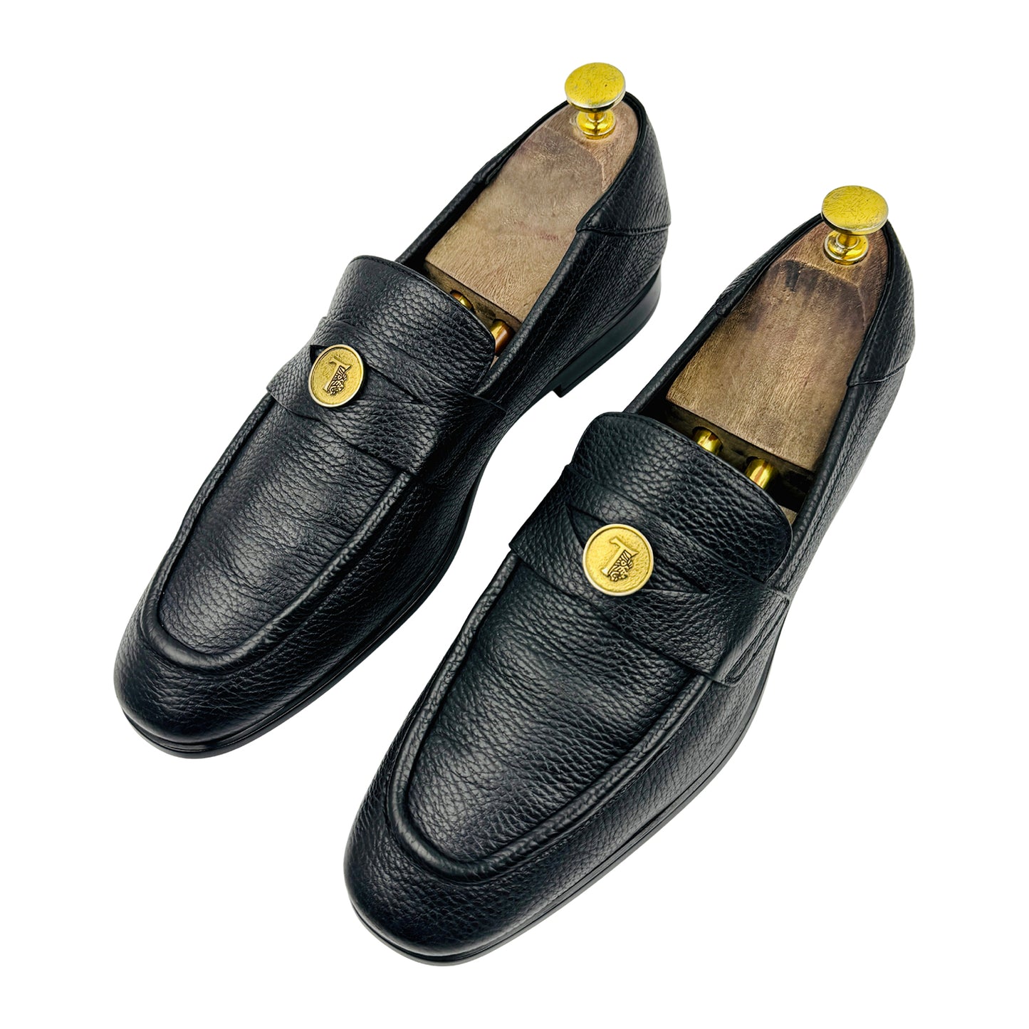 Tod's Men's Black Grain Leather Penny Loafers (Size 42/42.5)