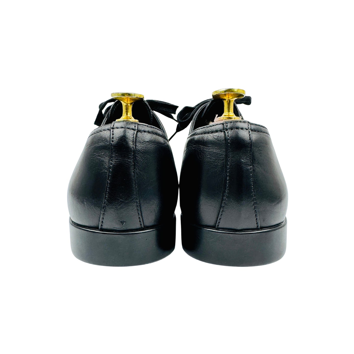 Prada Men's Black Leather Derby Shoes (Size 42.5)