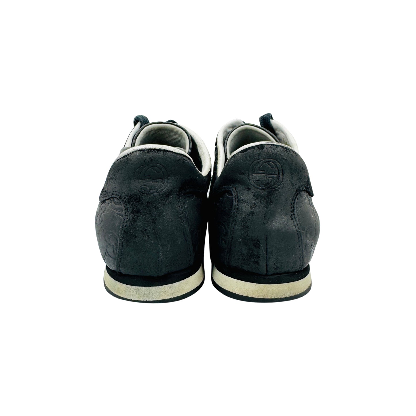 Gucci Black Leather Sneakers (Size 39/39.5) - 138732