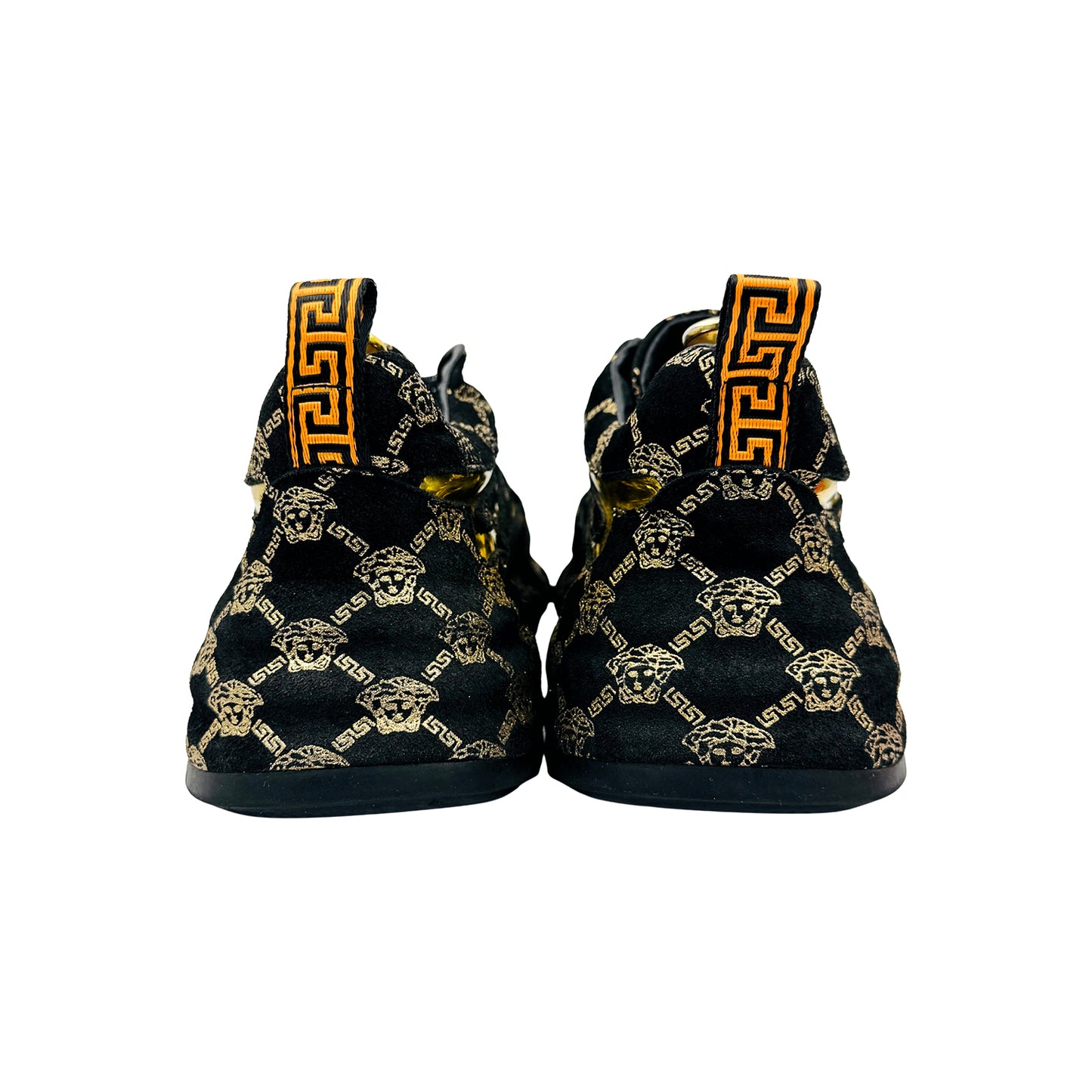 Versace Men's 'Black Metallic Gold' Sneakers (Size 42)