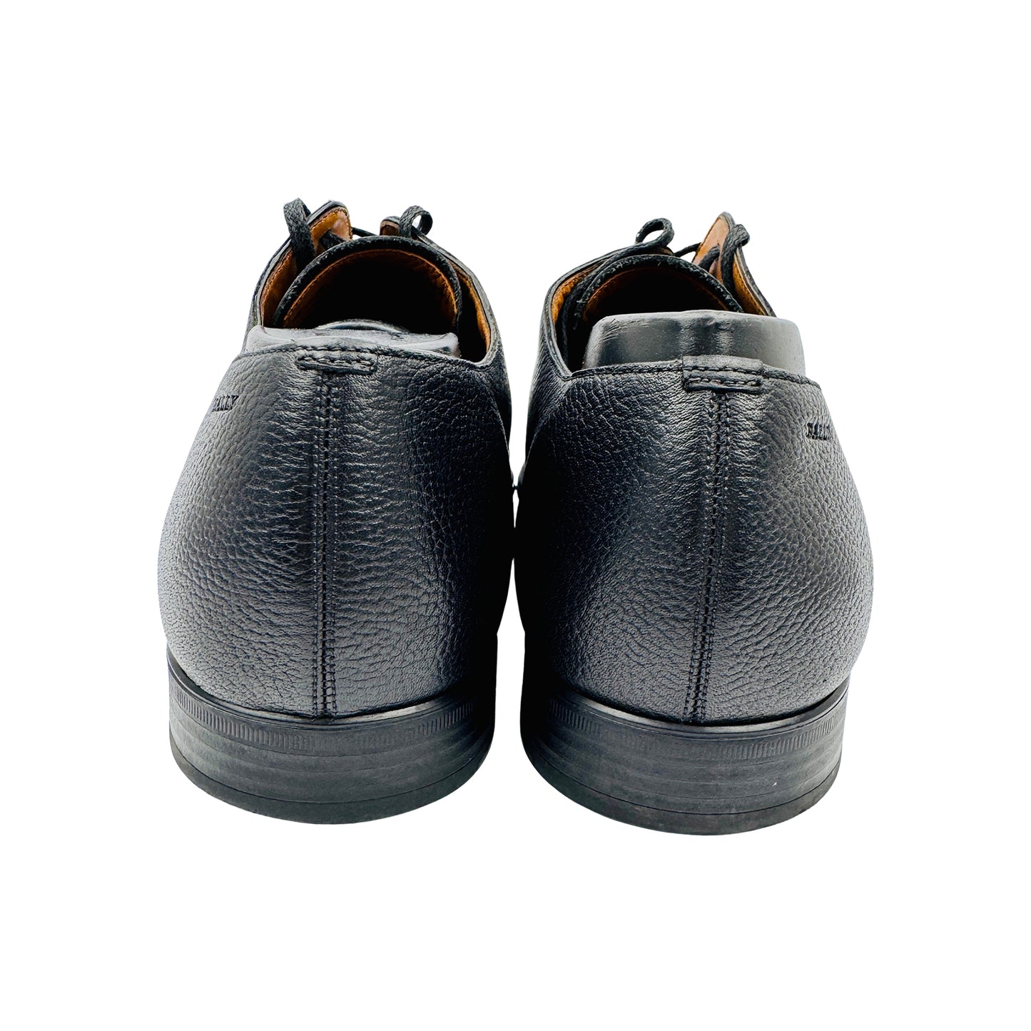 Bally Men's Black Derby Leather Oxford Shoes (Size 41)