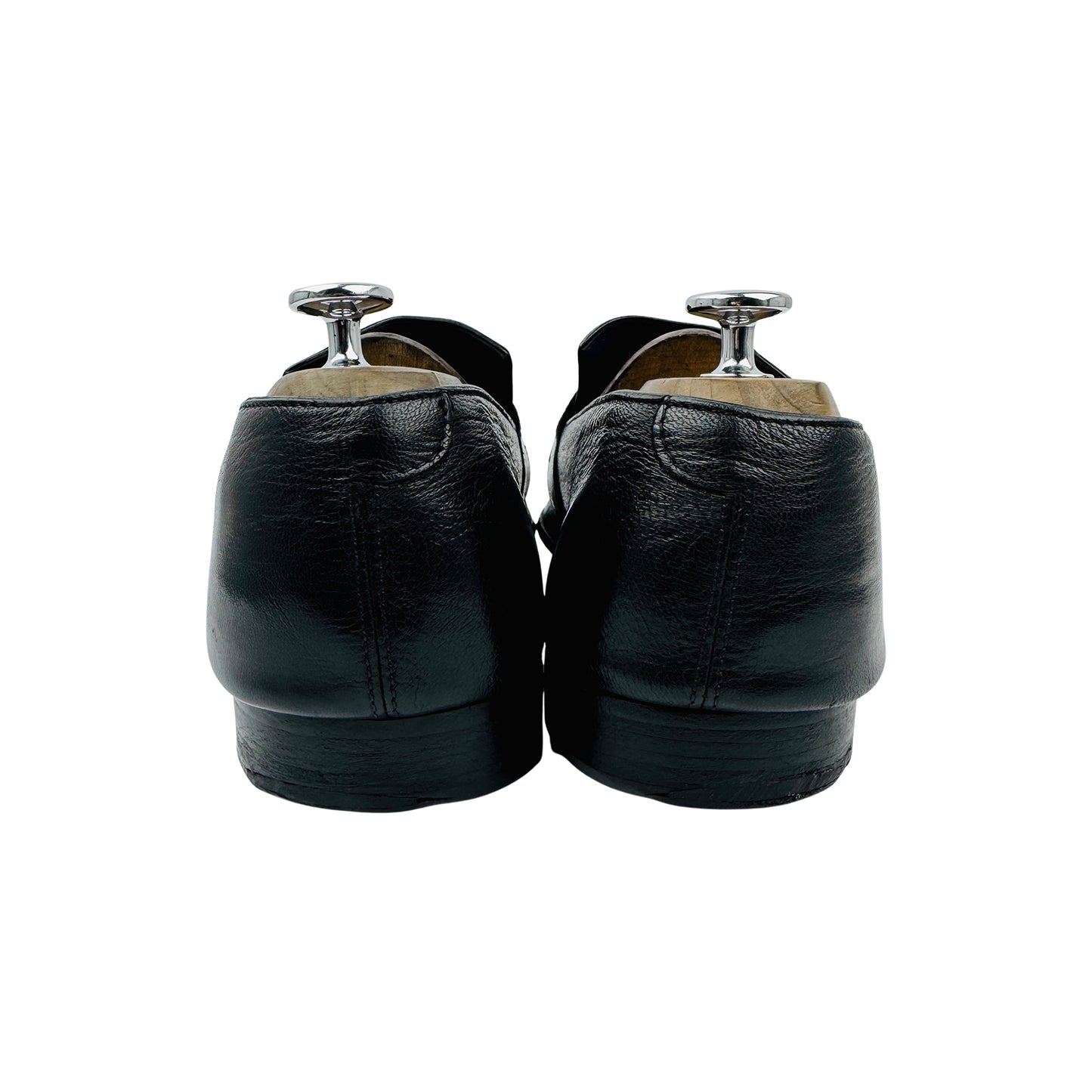 Salvatore Ferragamo Men's Black Leather Loafers (Size 44/44.5)