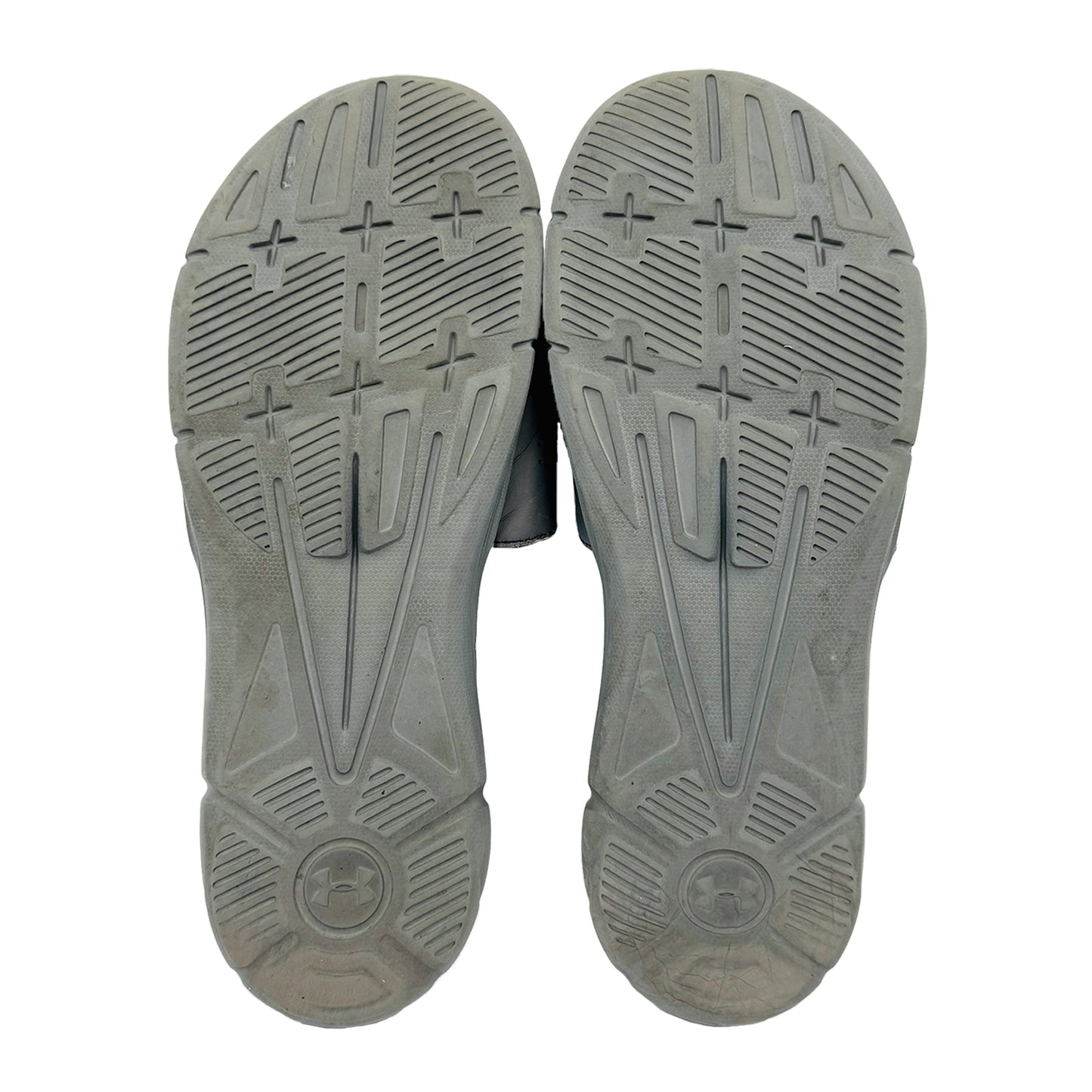 Outsole image of Under Armour Men's Grey Blue Slippers (Size 45/46)