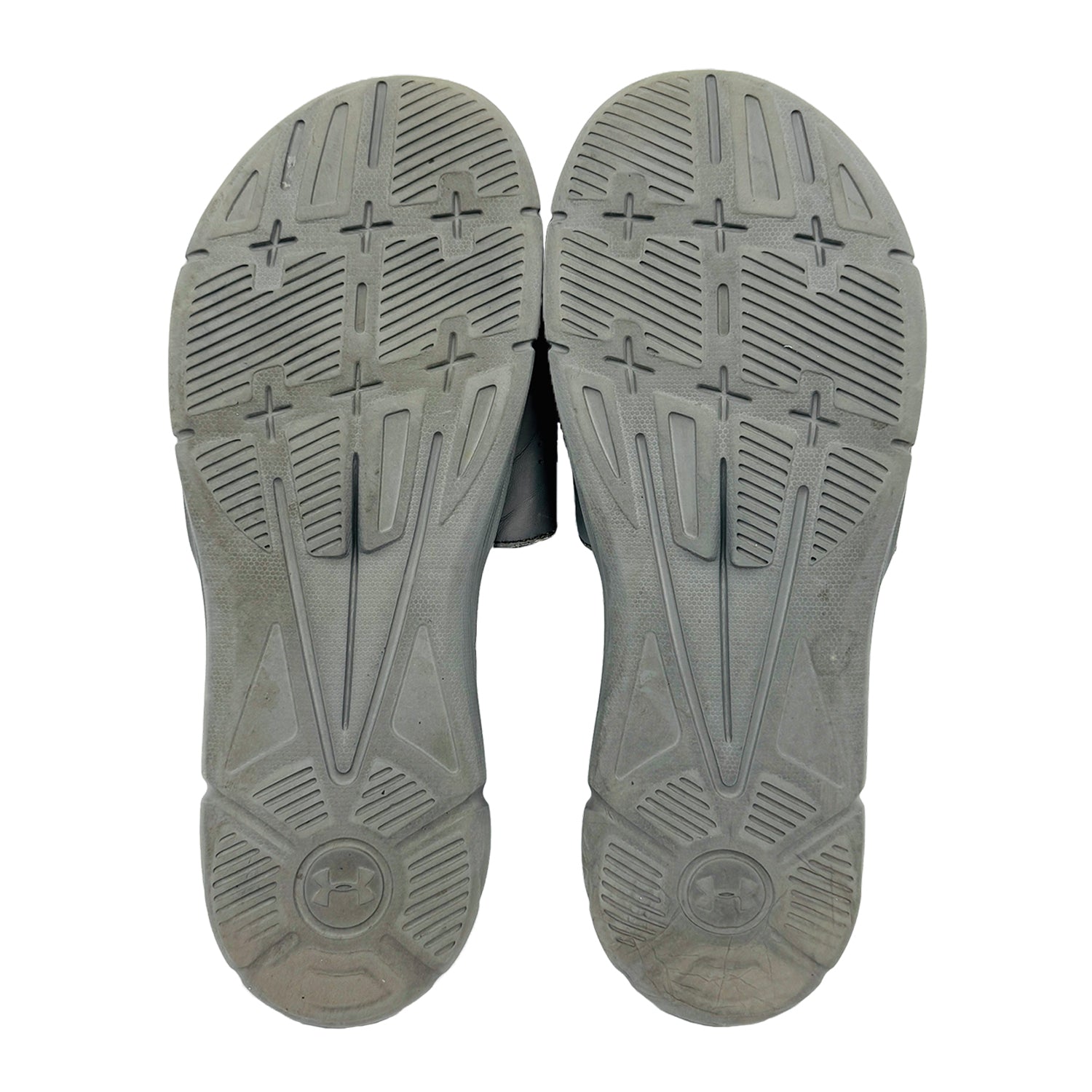 Outsole image of Under Armour Men's Grey Blue Slippers (Size 45/46)