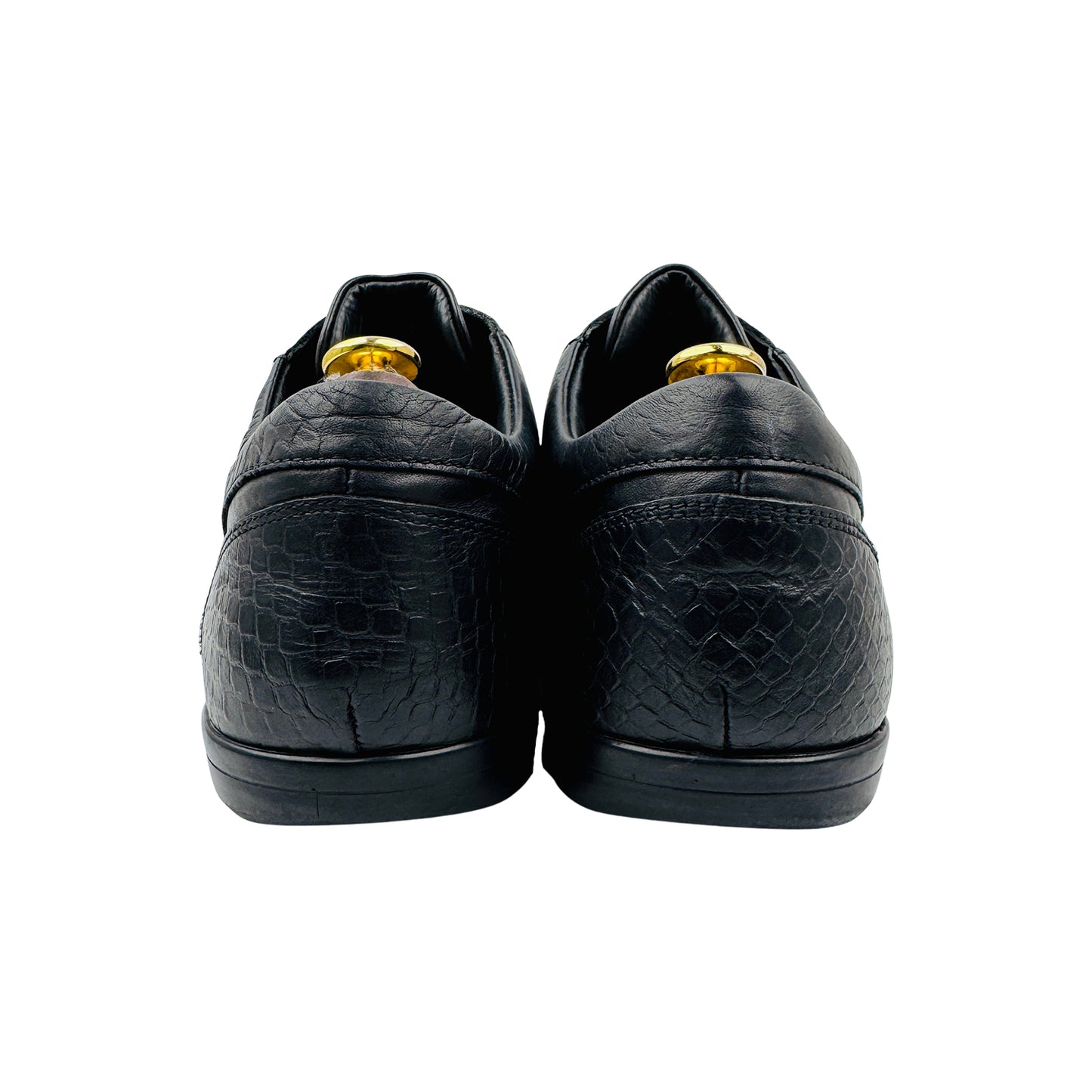 Versace Black Leather Medusa Low Top Sneakers (Size 43) - V900420