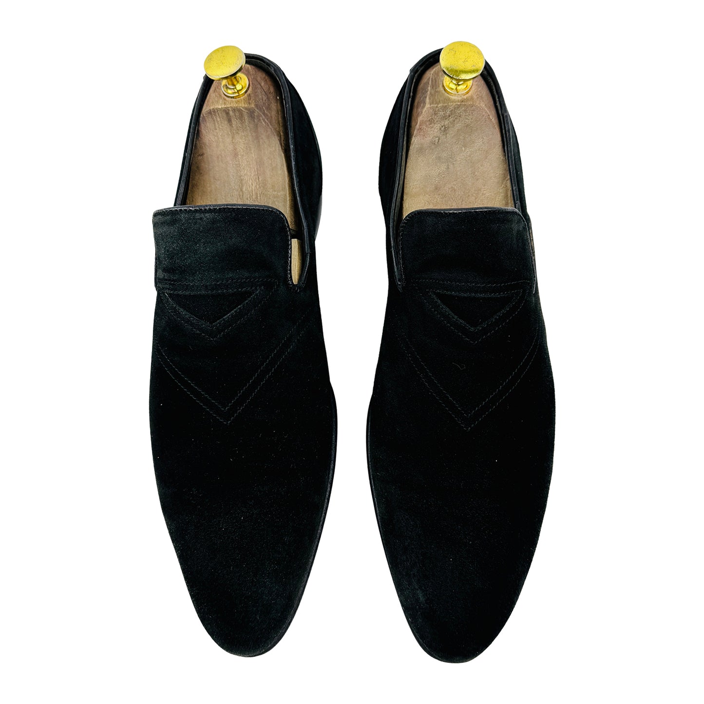Versace Men's Black Suede Loafers (Size 42.5)