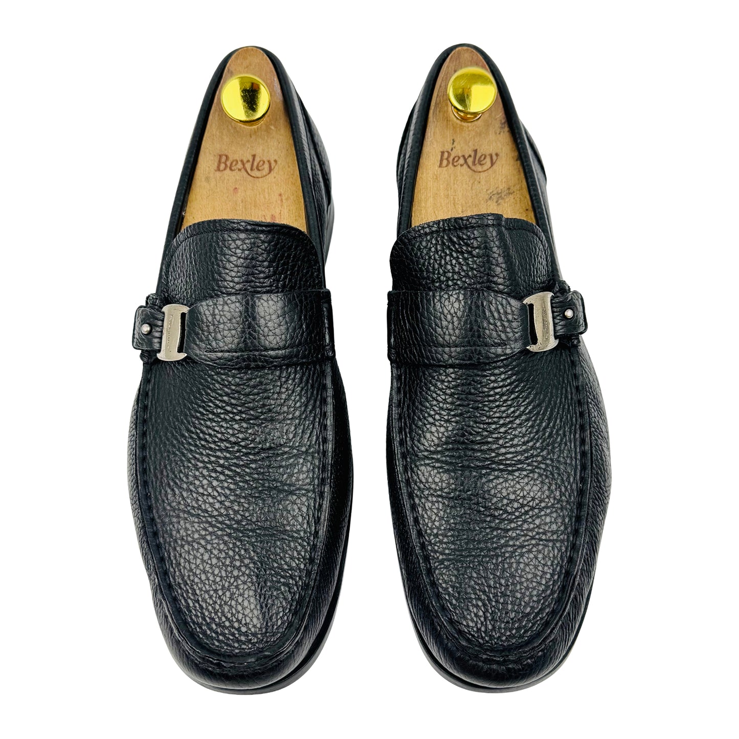 Salvatore Ferragamo Black Grain Leather Loafer (Size 43.5)