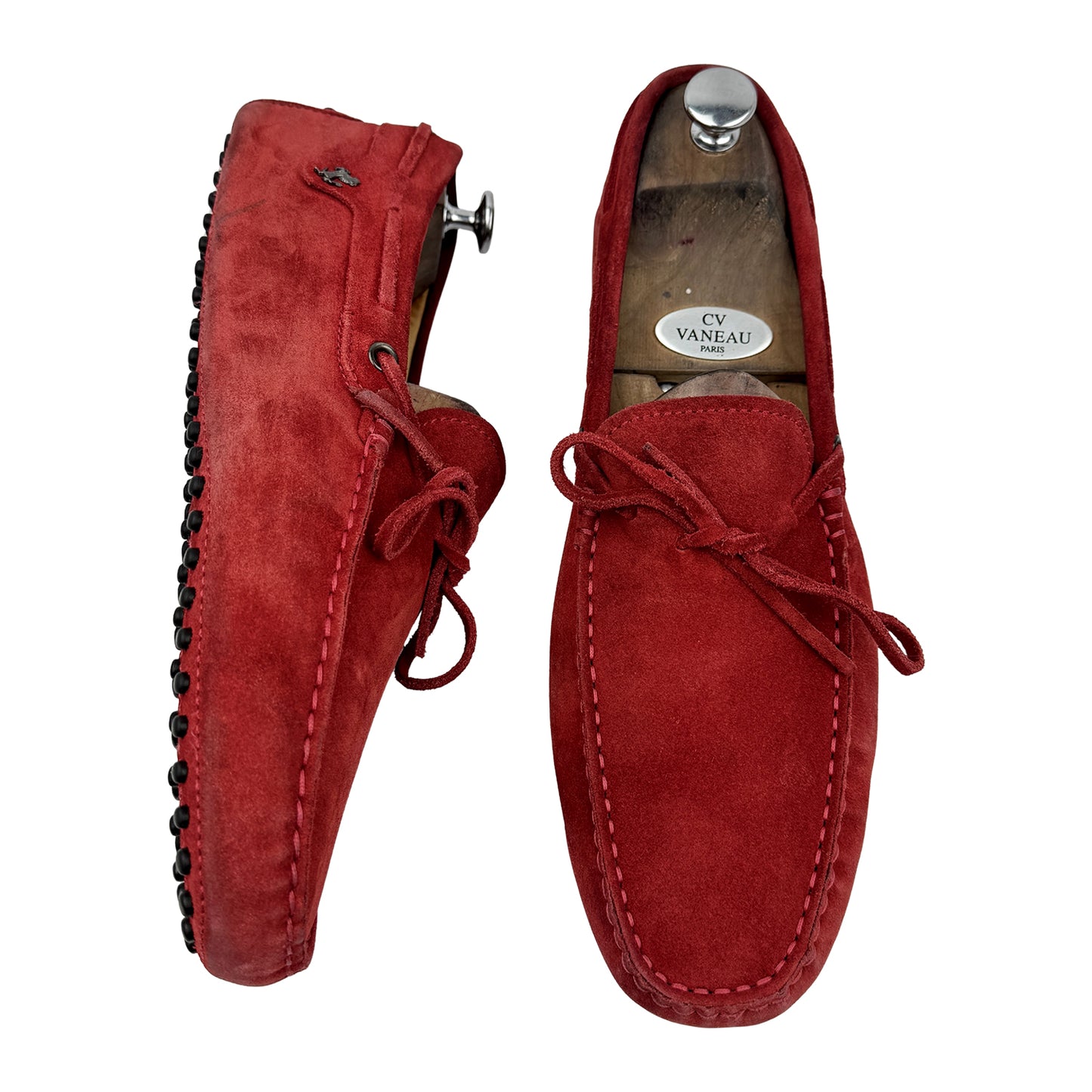 Tod's For Ferrari Red Gommino Driving Loafers (Size 43.5/44)