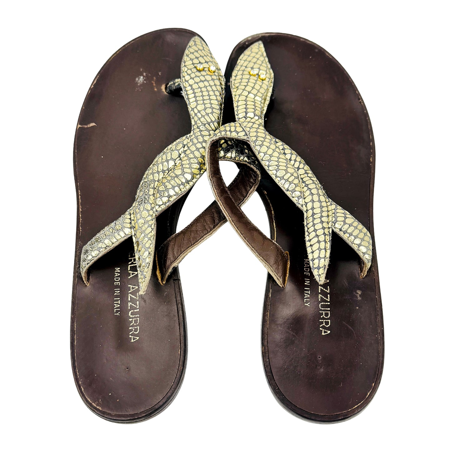 Perla Azzurra Women's Thong Sandal Slides (Size 37)