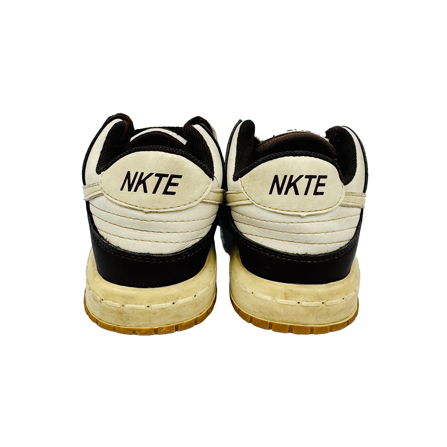 Back Side image of Nike Kid's Green White Fashion Sneakers (Size 30)