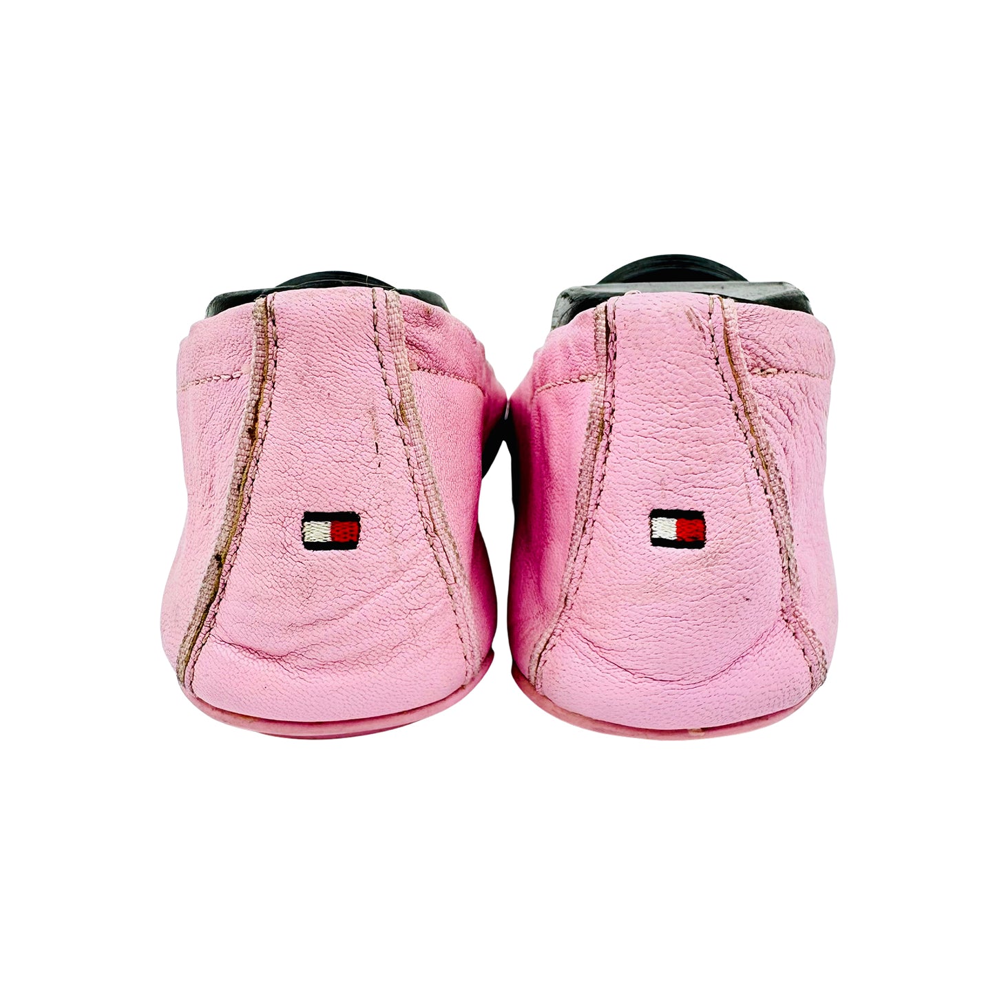 Tommy Hilfiger Women's Pink Leather Flats (Size 38)