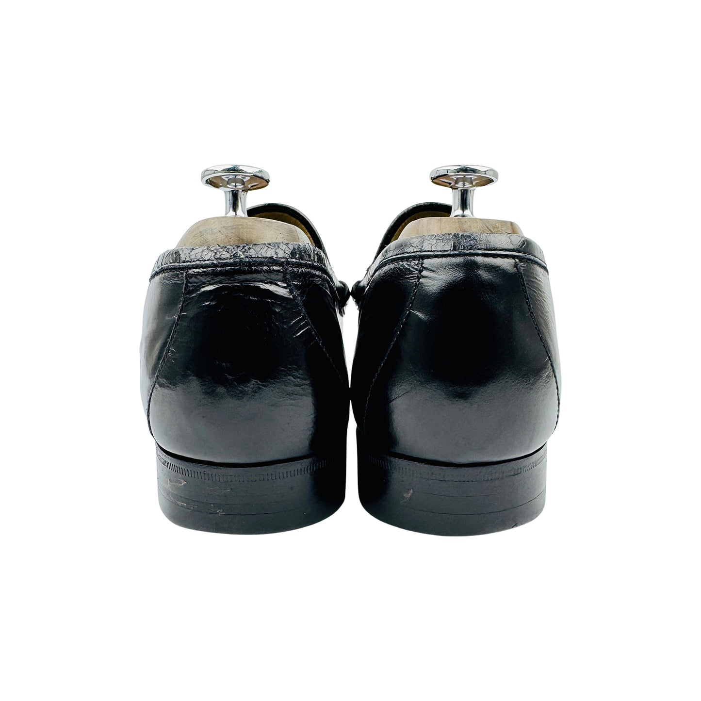 Gucci Men's Black Leather Horsebit Loafers (Size 44/44.5)
