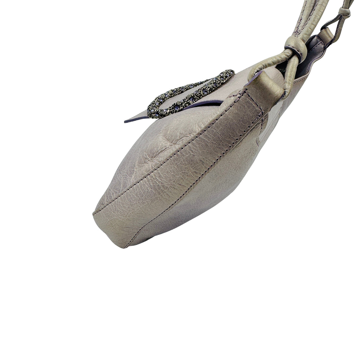 Claudio Orciani Metallic Leather Shoulder Bag