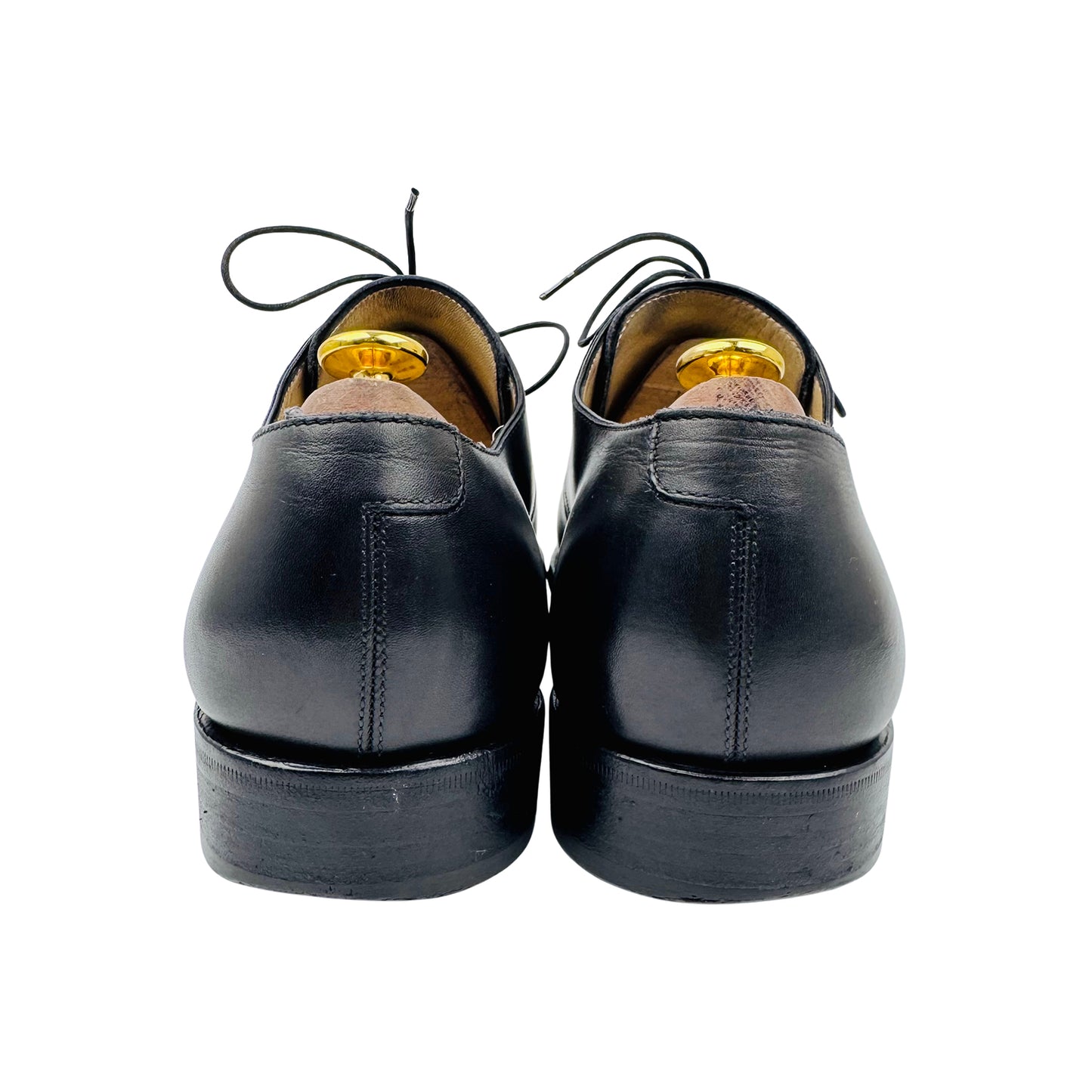 Salvatore Ferragamo Black Leather Derby Shoes (Size 44/44.5)