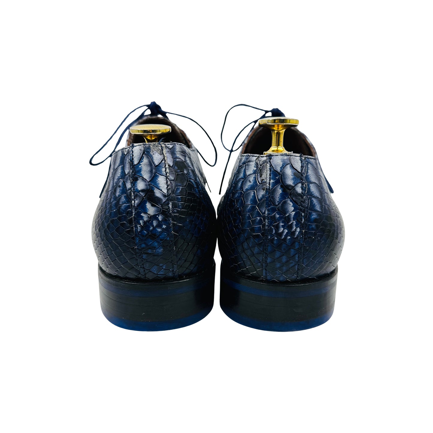 Floris van Bommel Snake Textured Derby Shoes (Size 44/44.5)
