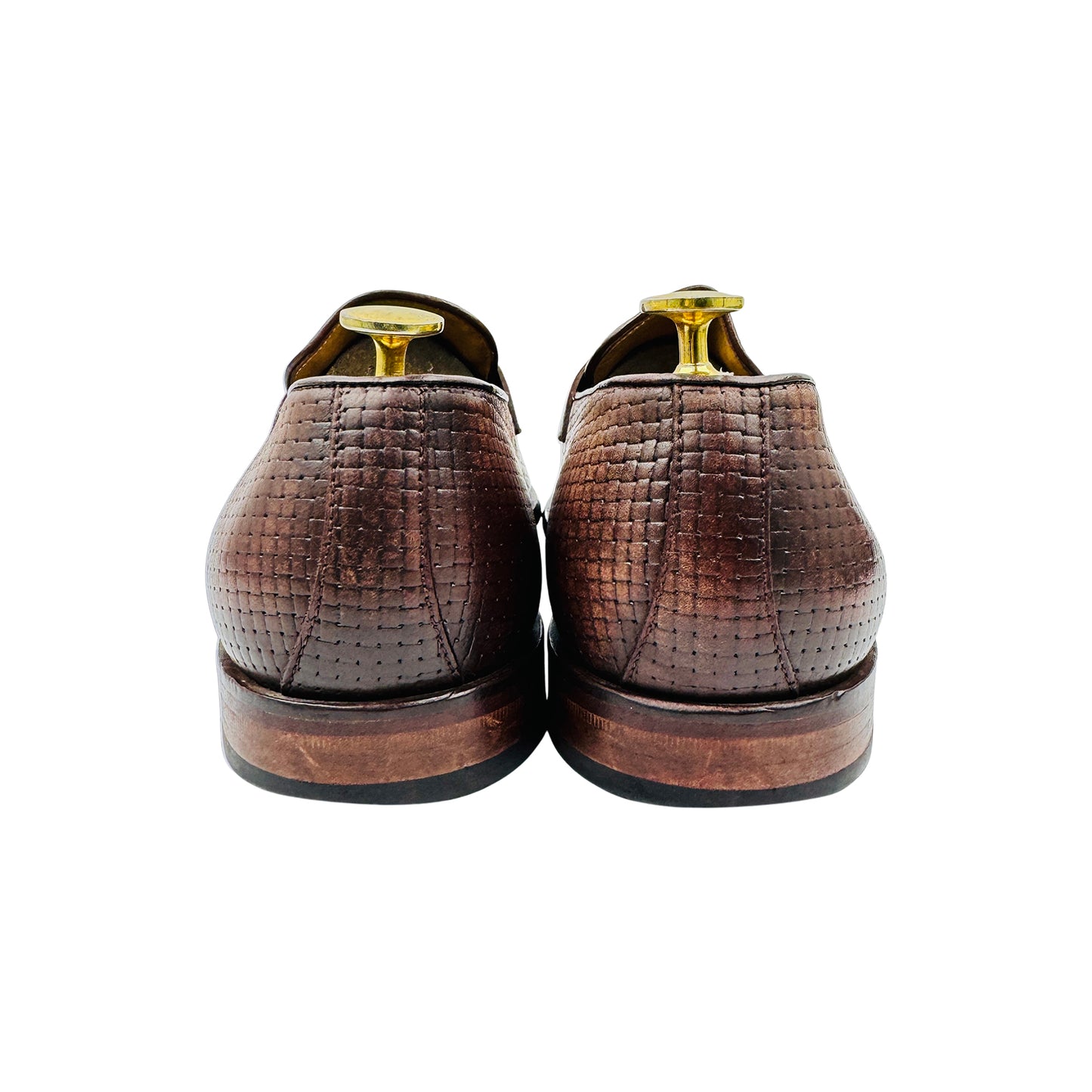 Hugo Boss Brown Woven Leather Loafers (Size 42.5)