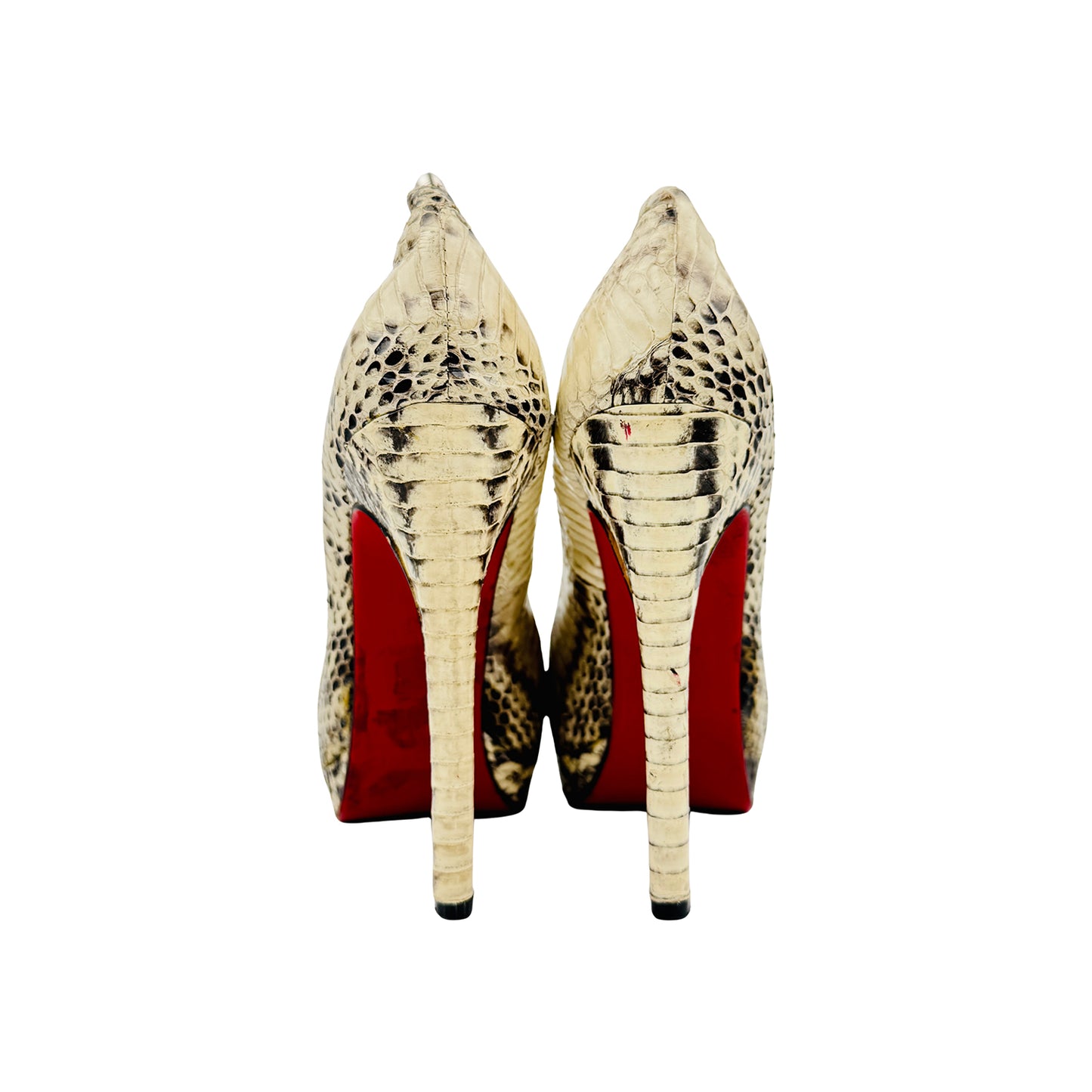 Christian Louboutin Python Leather Heel Pumps (Size 36)