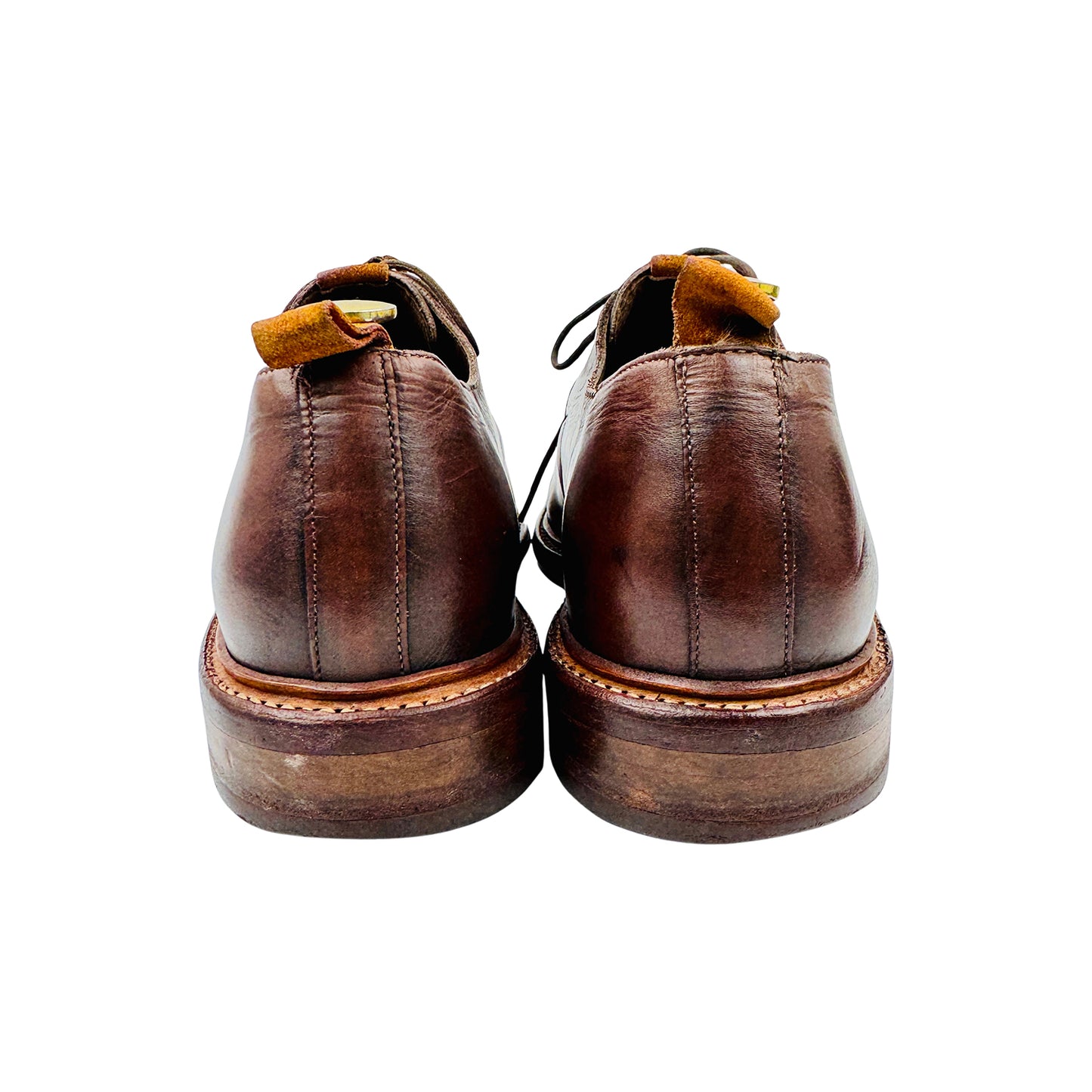 Floris Van Bommel Men's Brown Leather Derby Shoes (Size 42)