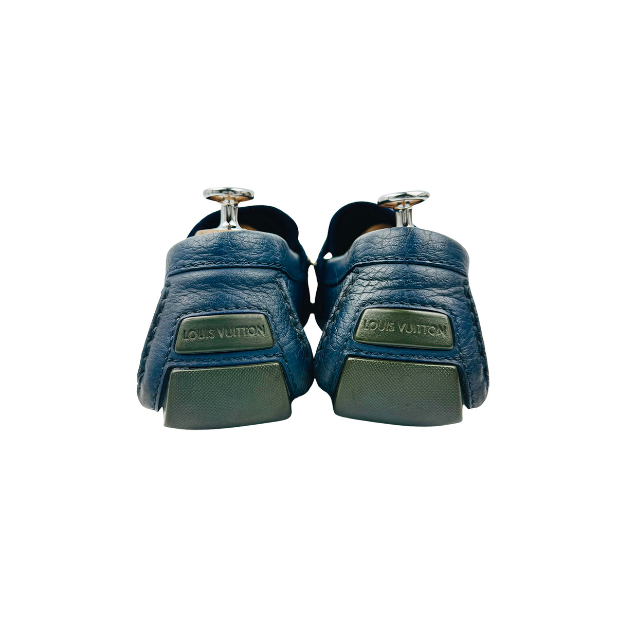 Louis Vuitton Monte Carlo Blue Leather Loafers (Size 42)