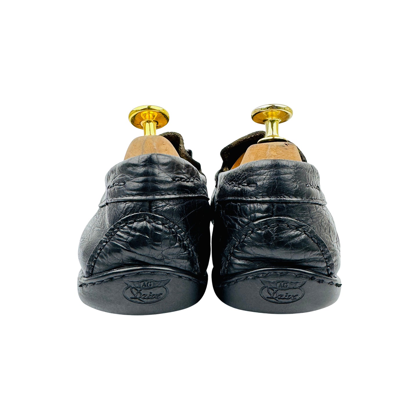 Alberto Guardiani Croc Embossed Leather Loafers (Size 43)