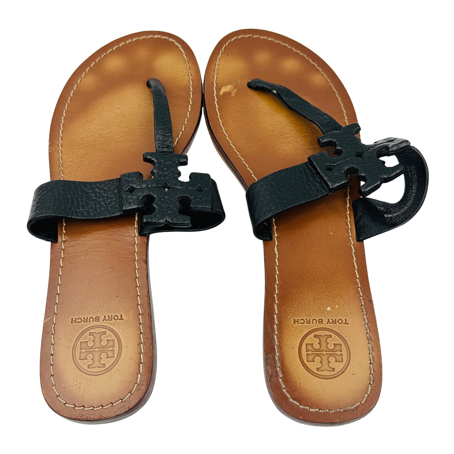 Tory Burch Women's Moore 'Black Brown' Slippers (Size 39)