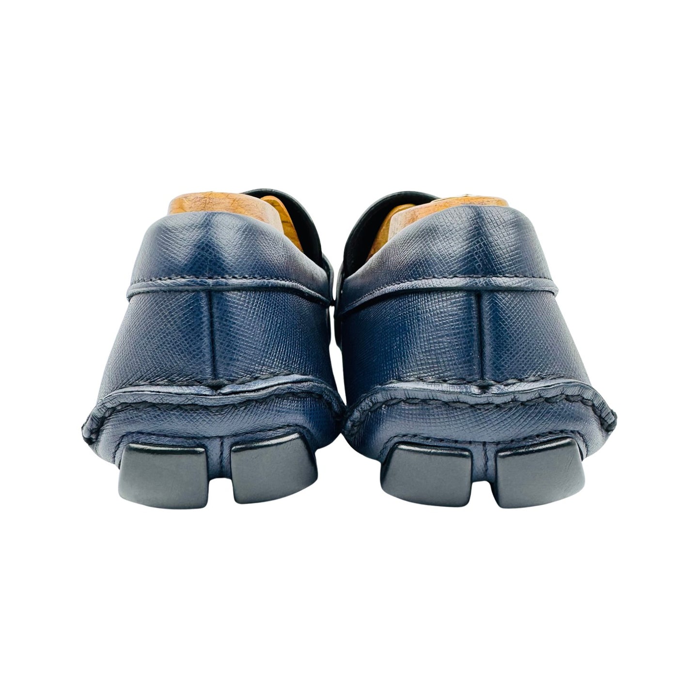 Prada Navy Saffiano Leather Loafers (Size 44) - 2DD113