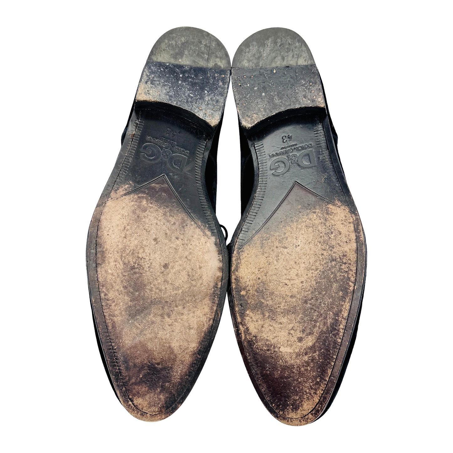 Dolce & Gabbana Black Velvet Derby Shoes (Size 43/43.5)