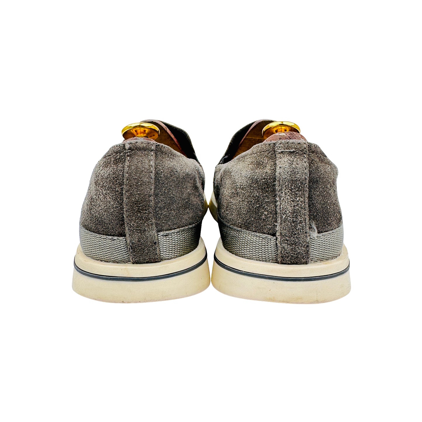 Prada Men's Grey Suede Shoes (Size 42.5)