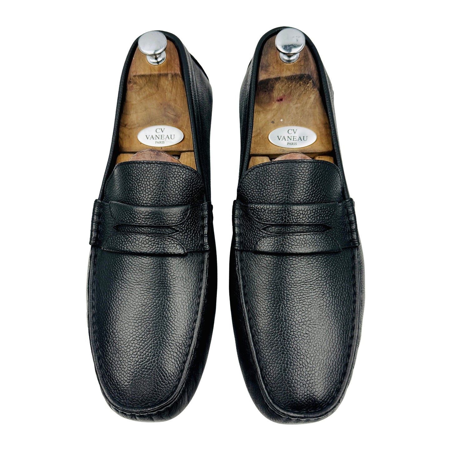 Dolce & Gabbana Black Pebbled Leather Loafers (Size 44) - A30048