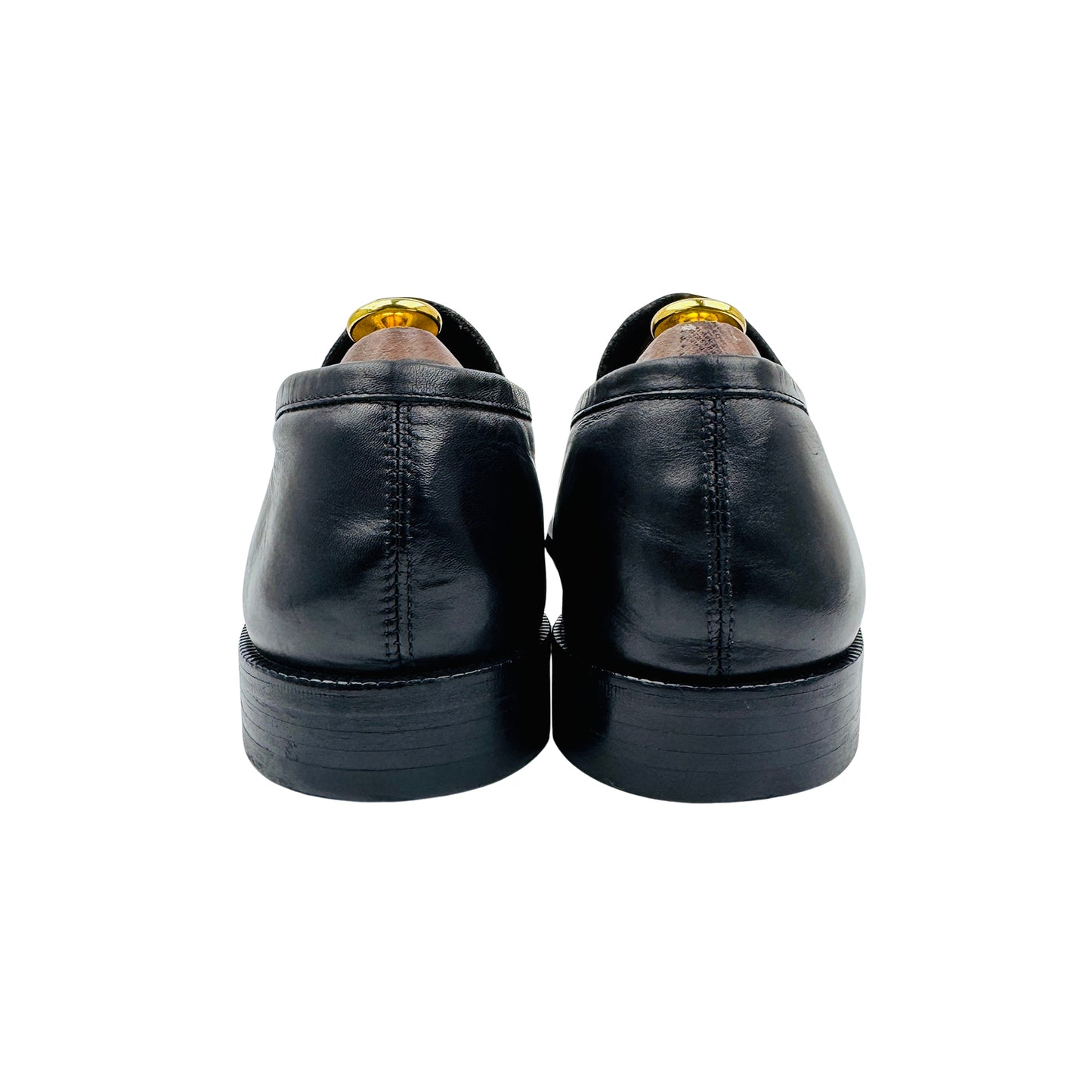Canali Men's Black Leather Penny Loafers (Size 43)