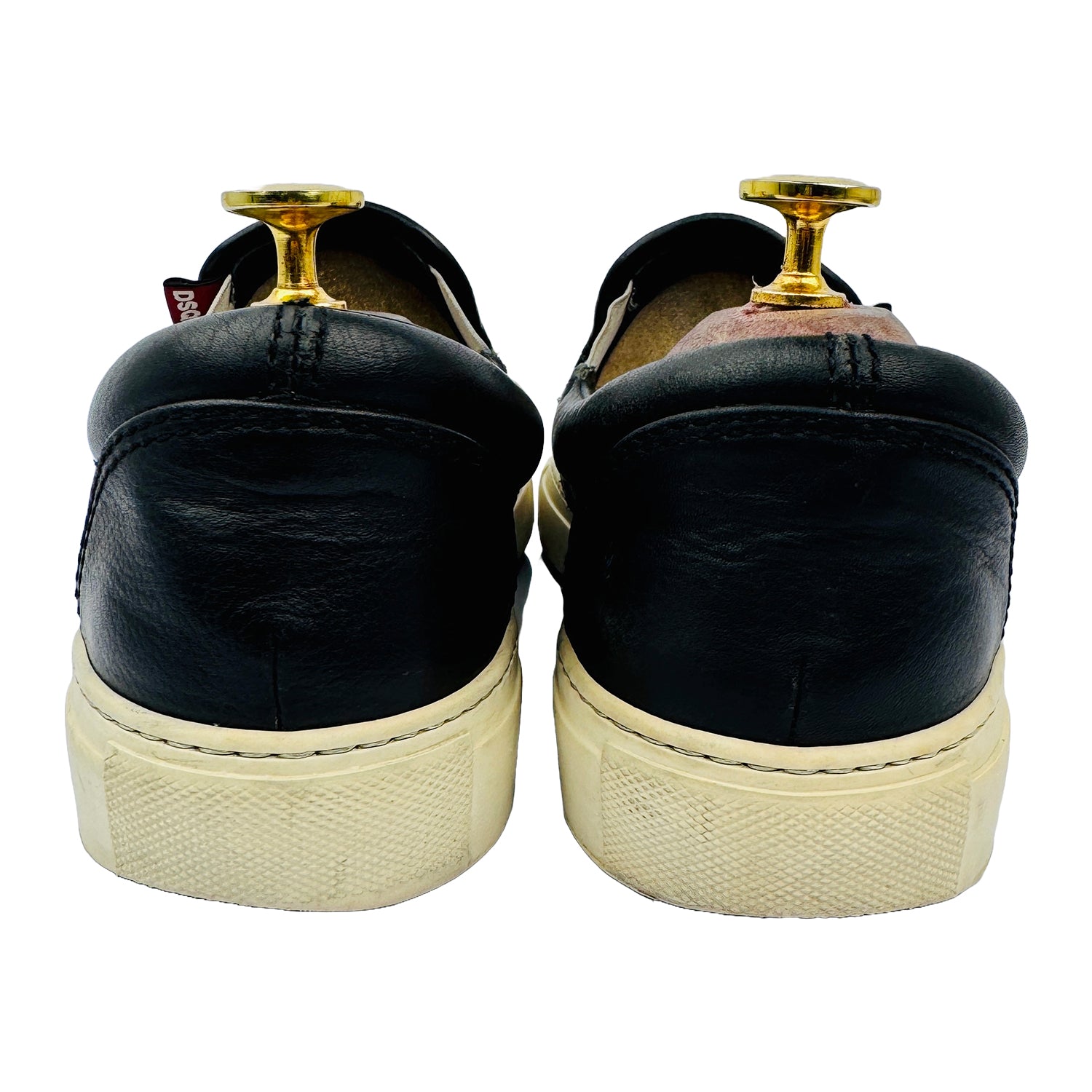 Back Side image of Dsquared2 Men's Black Slipon Sneakers (Size 41/41.5)