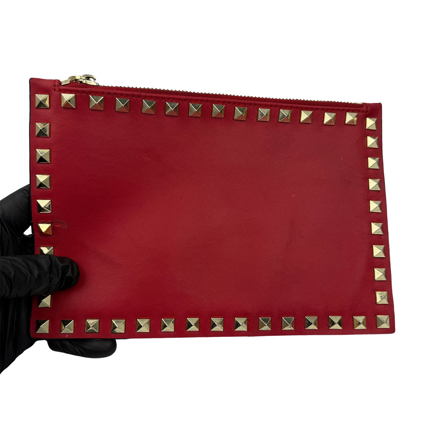 Valentino Garavani Rockstud Red Clutch Bag