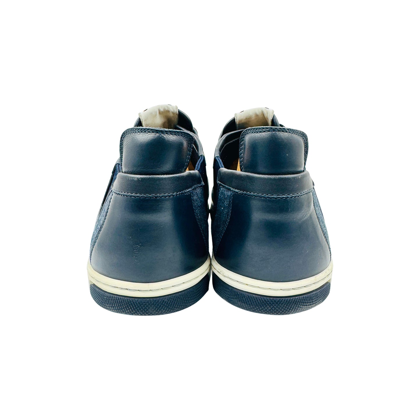 Louis Vuitton Slalom Blue Denim Sneakers (Size 44)