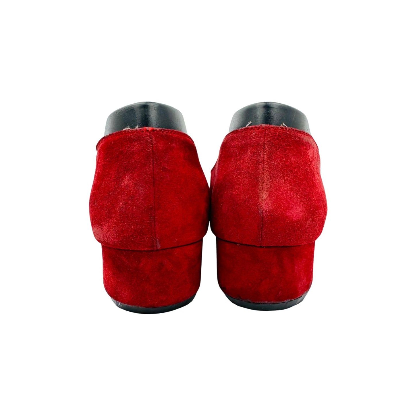 Salvatore Ferragamo Red Suede Heel Pumps (Size 37/37.5)