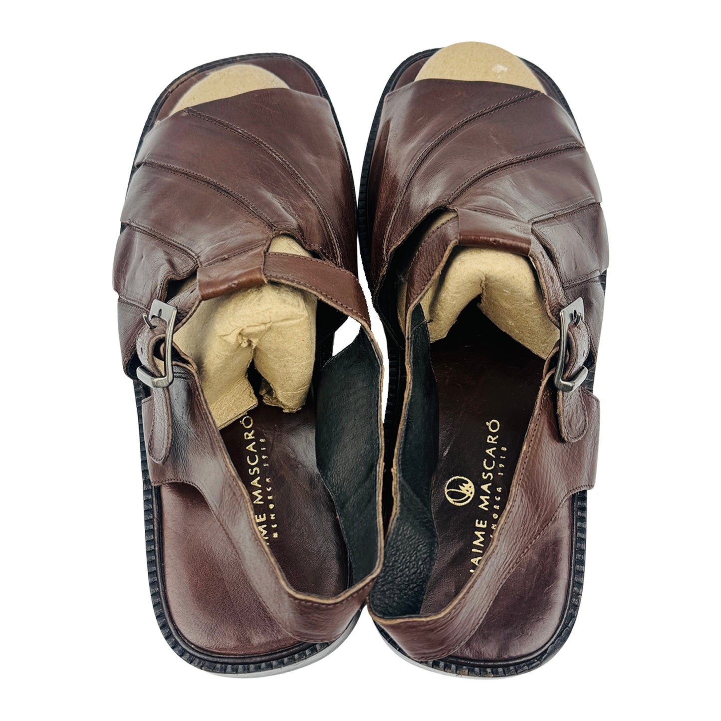 Jaime Mascaró Men's Brown Leather Sandals (Size 45)