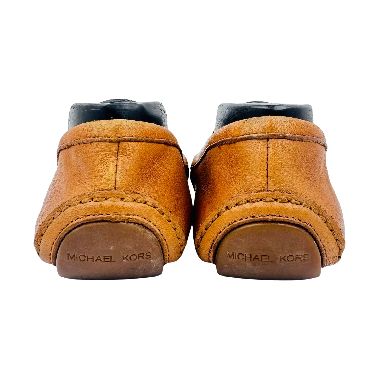 Michael Kors Brown MK Logo Buckle Loafers (Size 38.5)