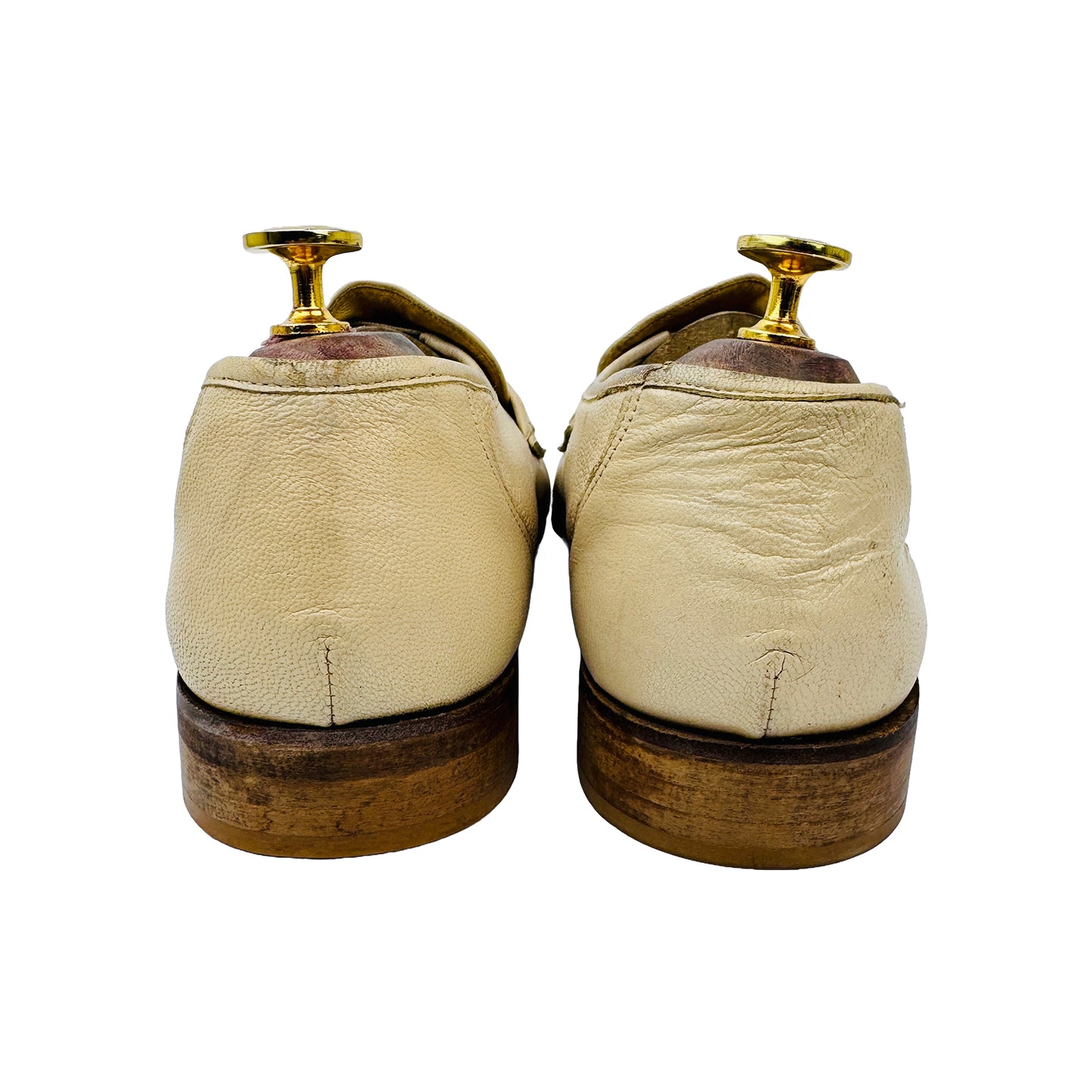 Bally Men's Light Beige Leather Loafers (Size 41/41.5)
