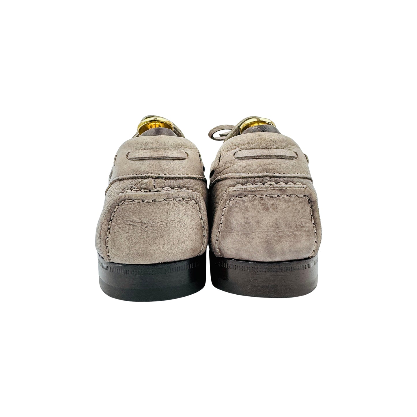 Santoni Men's Beige Leather Loafers (Size 42)