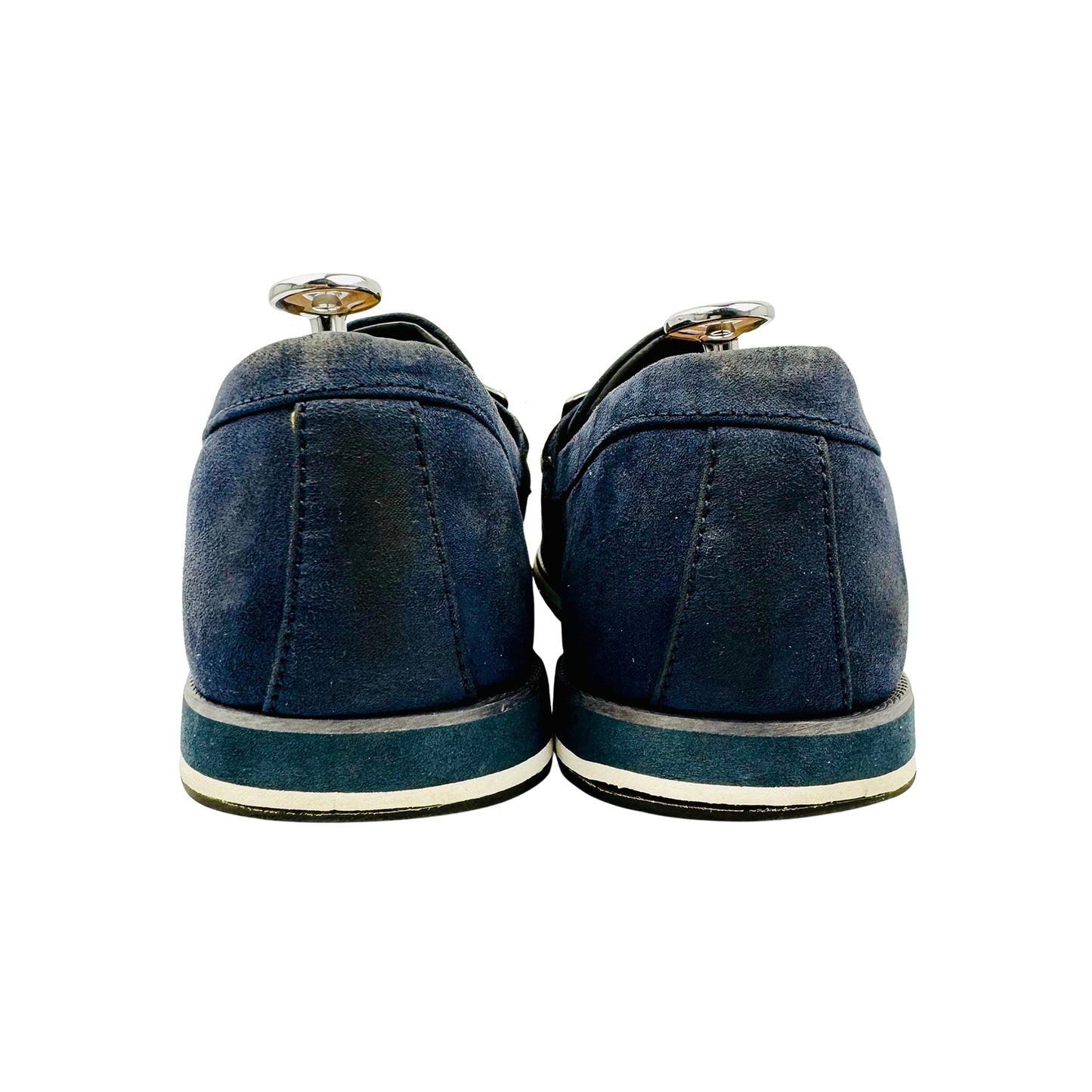 Calvin Klein Men's Blue Suede Loafers (Size 44)