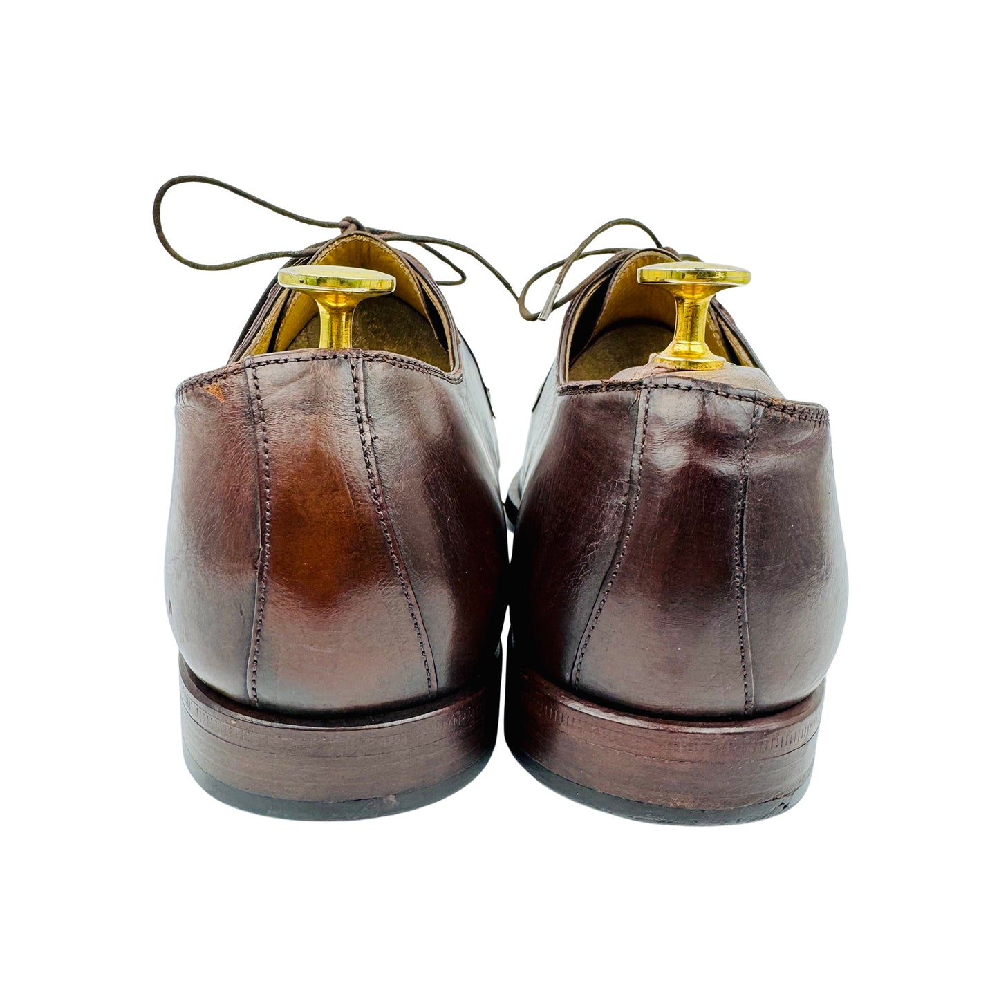 Lottusse Men's Brown Spain Made Oxfords (Size 42)