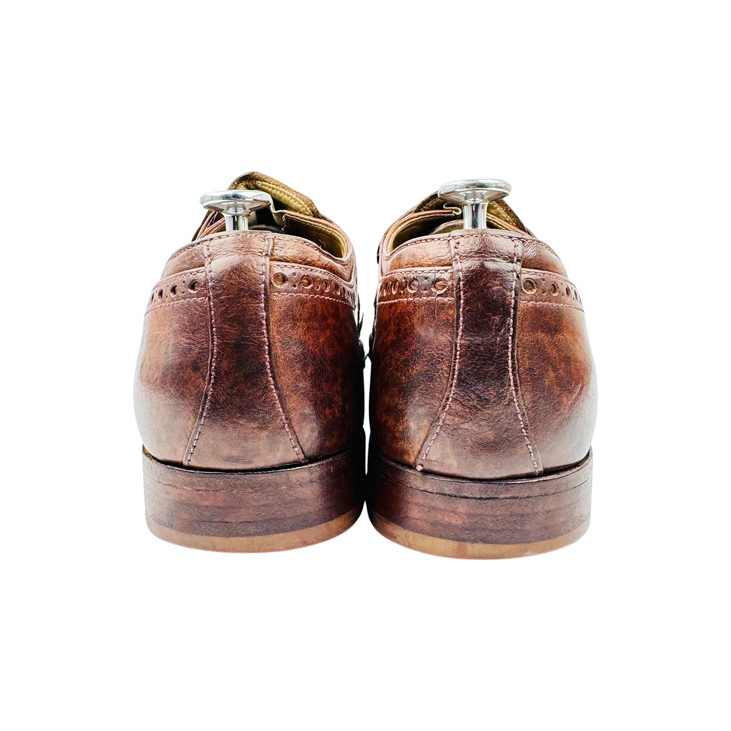Prada Men's Brown Leather Oxford Shoes (Size 46/46.5)