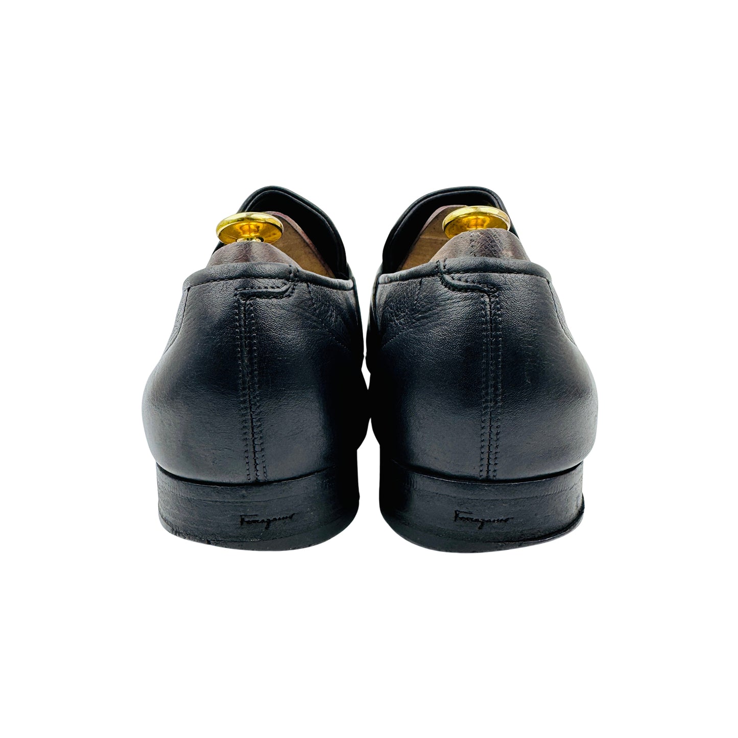 Salvatore Ferragamo Black Leather Gancini Bit Loafers (Size 42.5)
