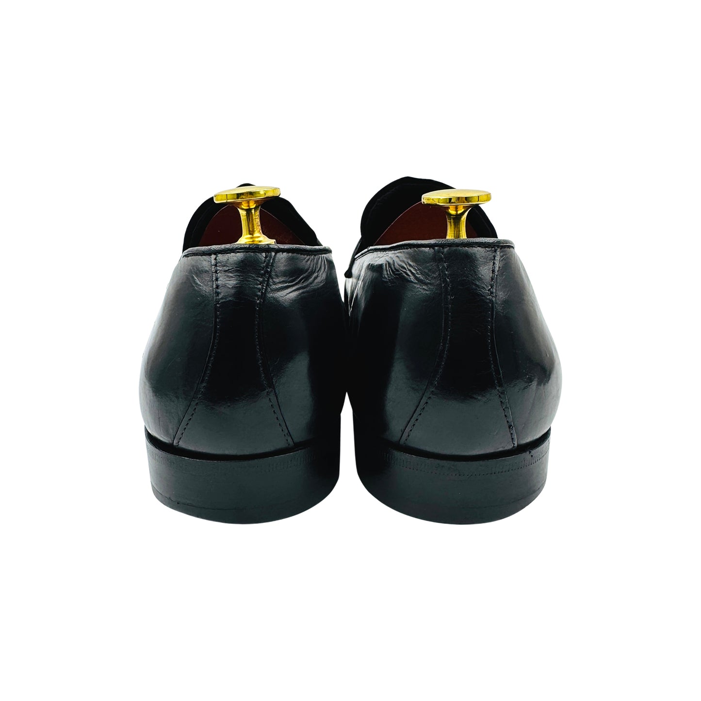 Prada Men's Black Leather Loafers (Size 44)
