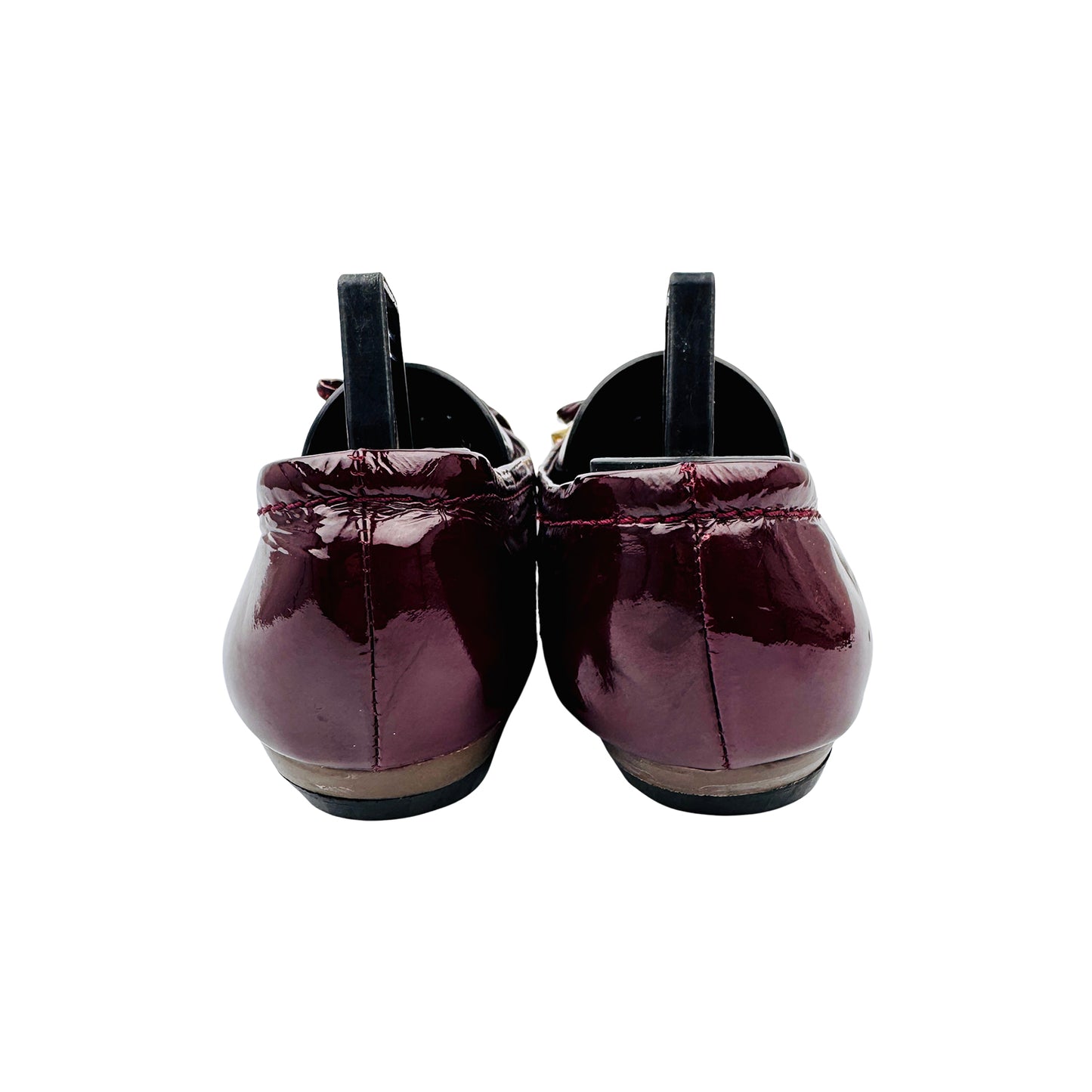 Louis Vuitton Debbie Burgundy Ballet Flats (Size 35)