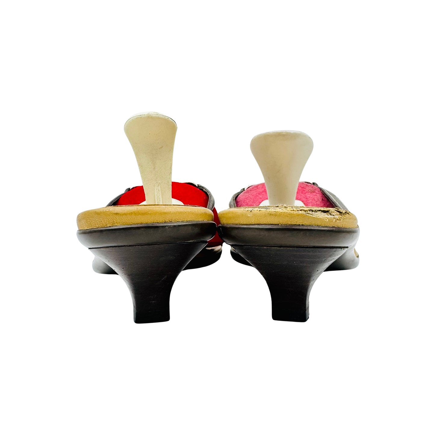 Prada Logo Strap Kitten Heel Sandals (Size 36)