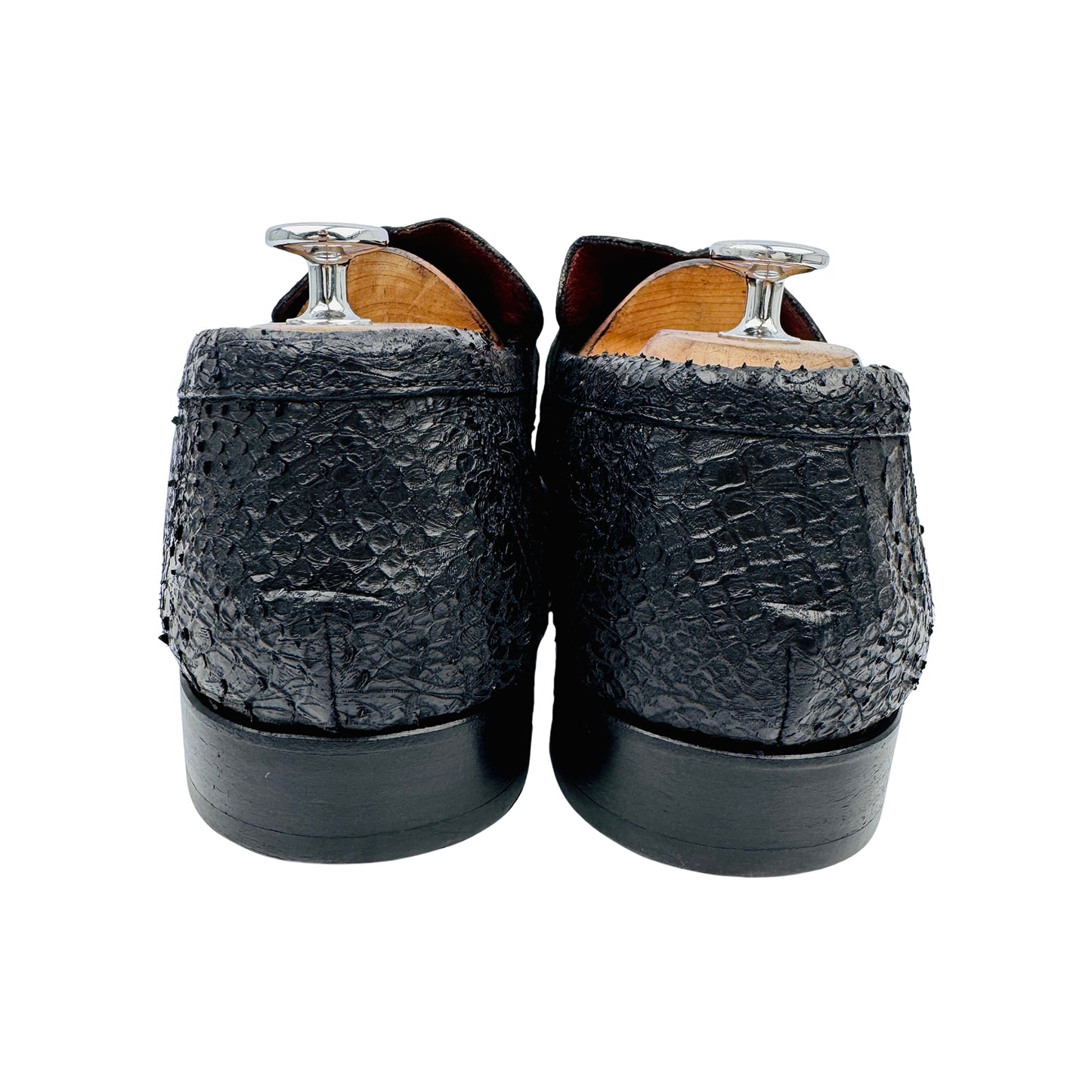 Roberto Cavalli Men's Black Crocodile Skin Leather Loafers (Size 45/46)