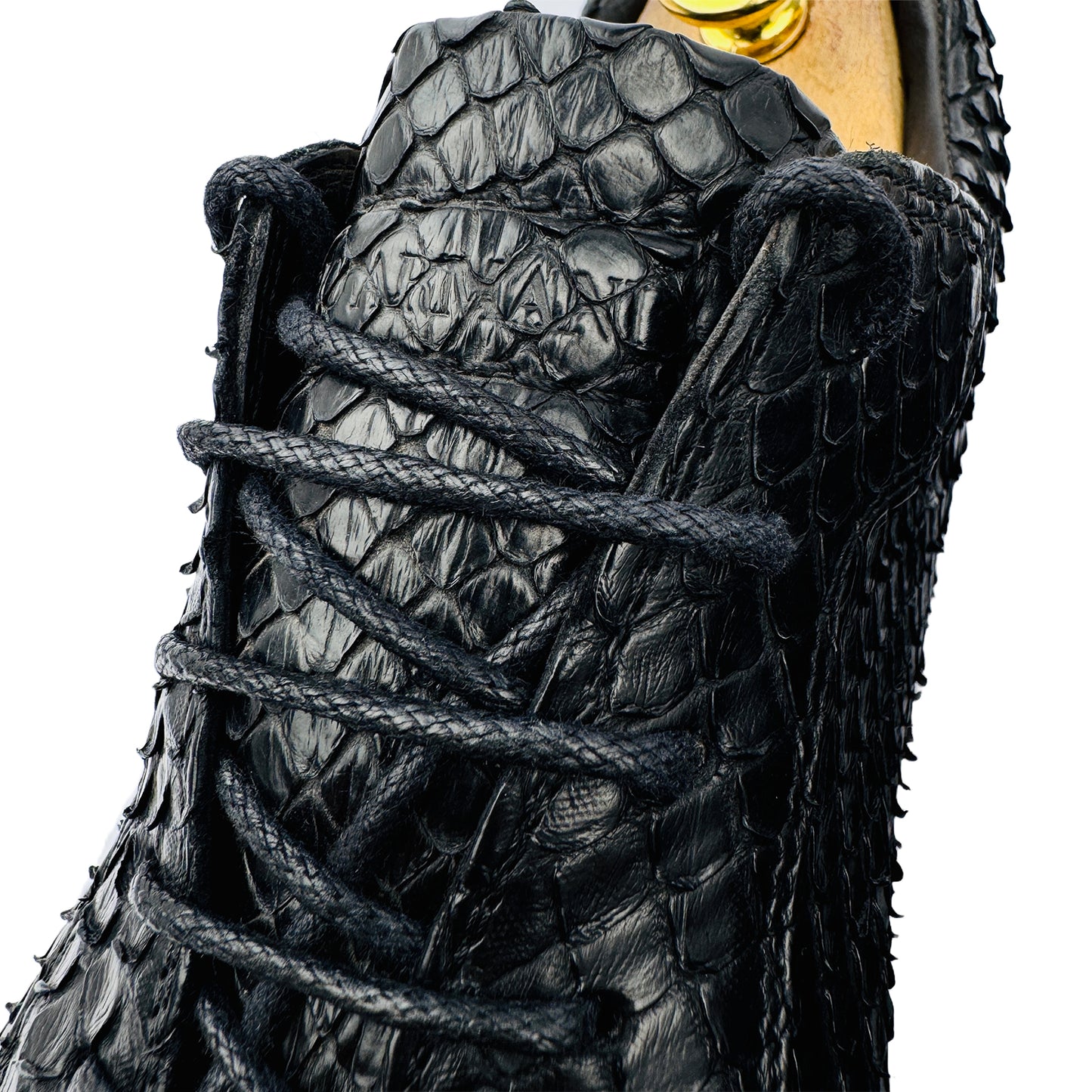 Giorgio Armani Men's Python Leather Black Sneakers (Size 44)