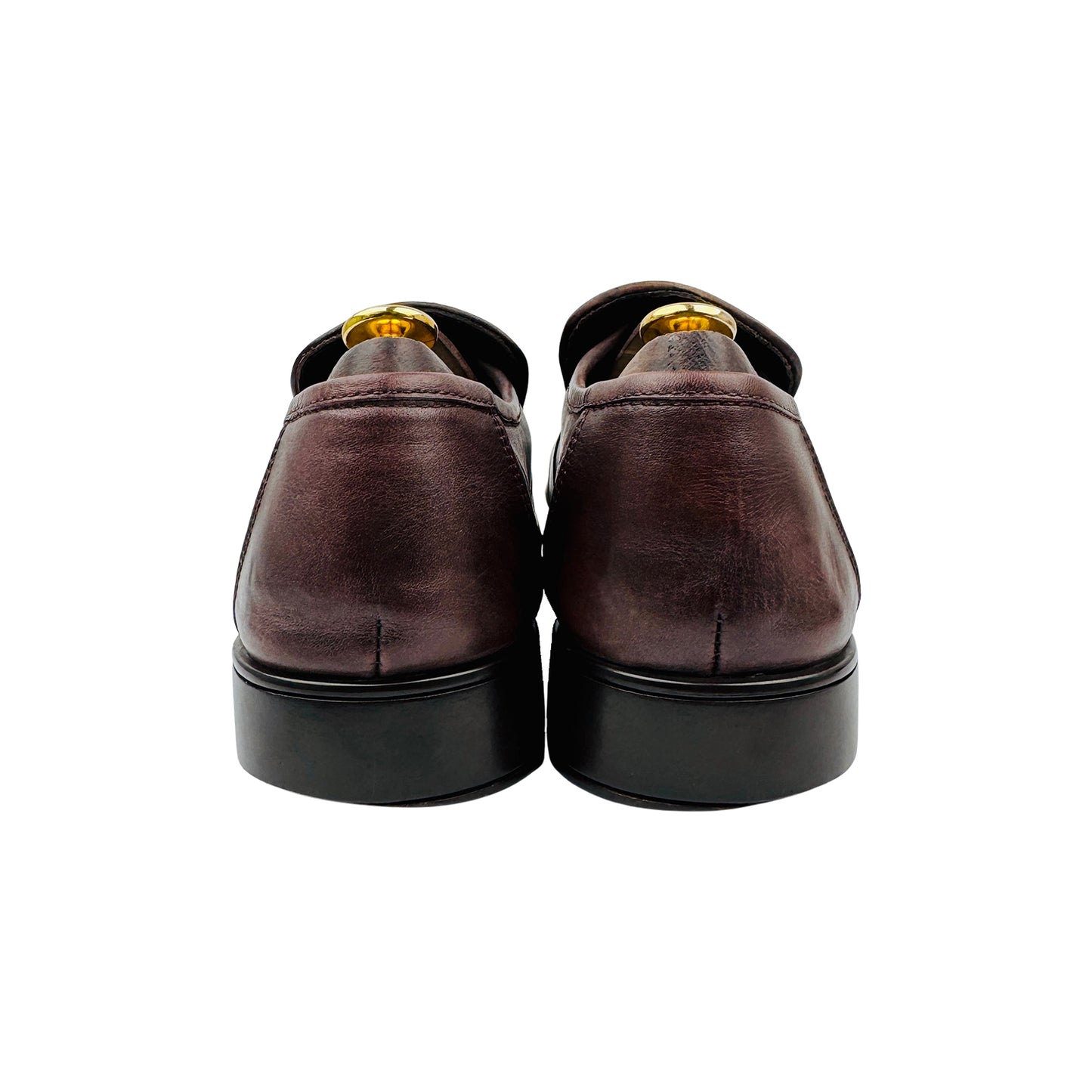 Bullkvie Mahogany Ostrich Leather Loafers (Size 42.5)