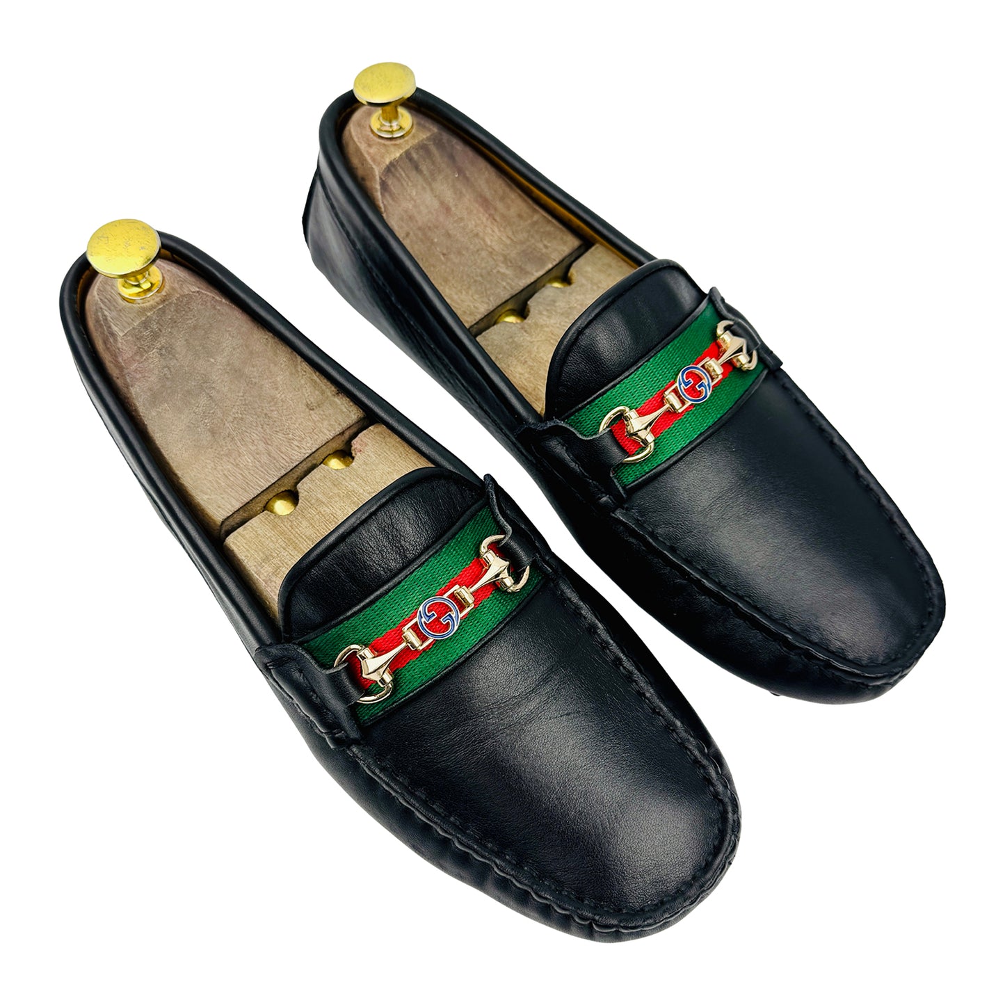 Gucci Men's Ayrton Black Leather Loafers (Size 42)